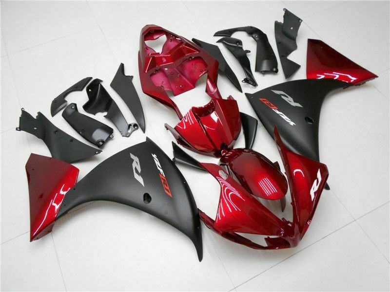 Amotopart 2009-2011 YZF R1 Yamaha Kit de carenado rojo negro