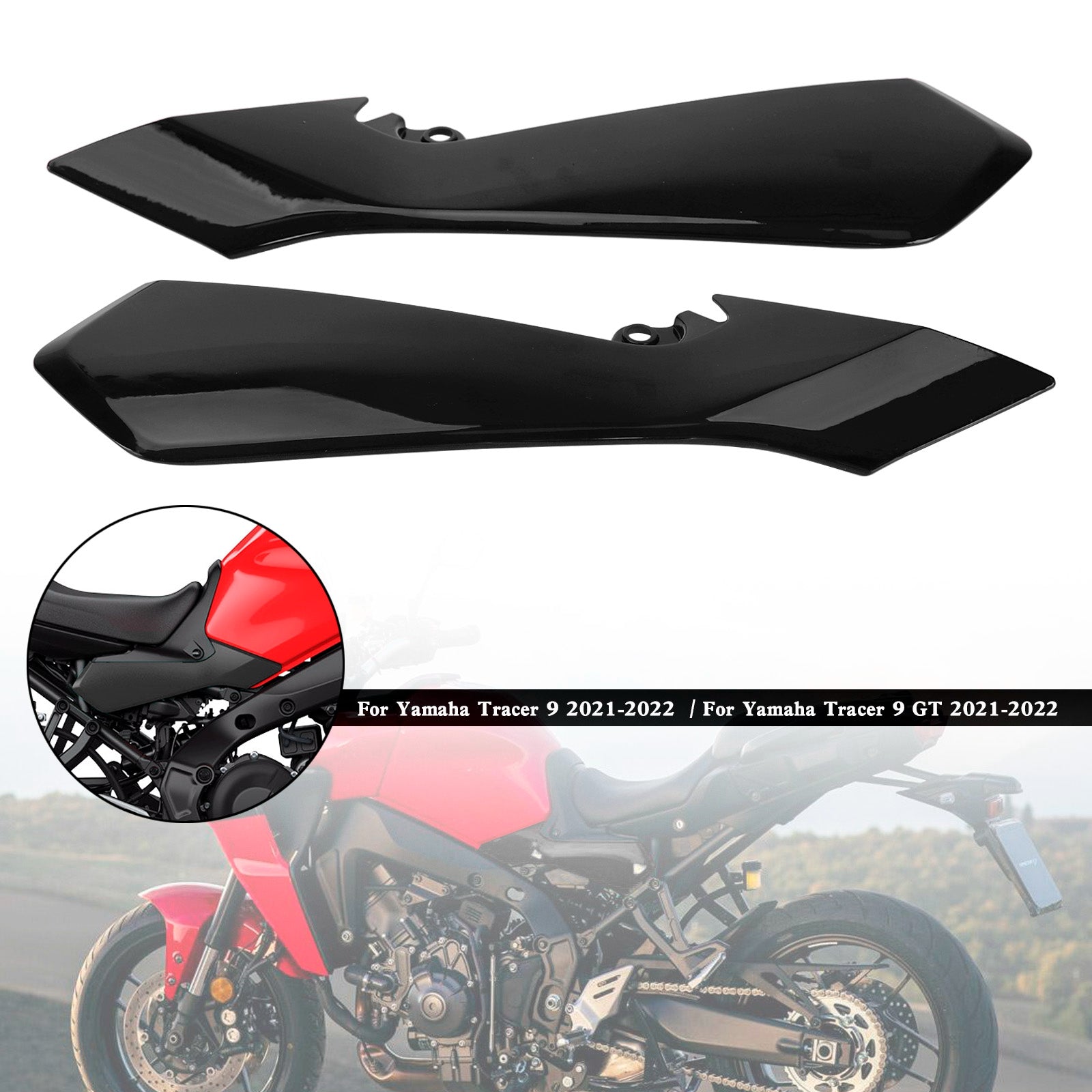 Rear Tail Side Seat Fairing Panel Cowl For Yamaha Tracer 9 GT 2021-2022