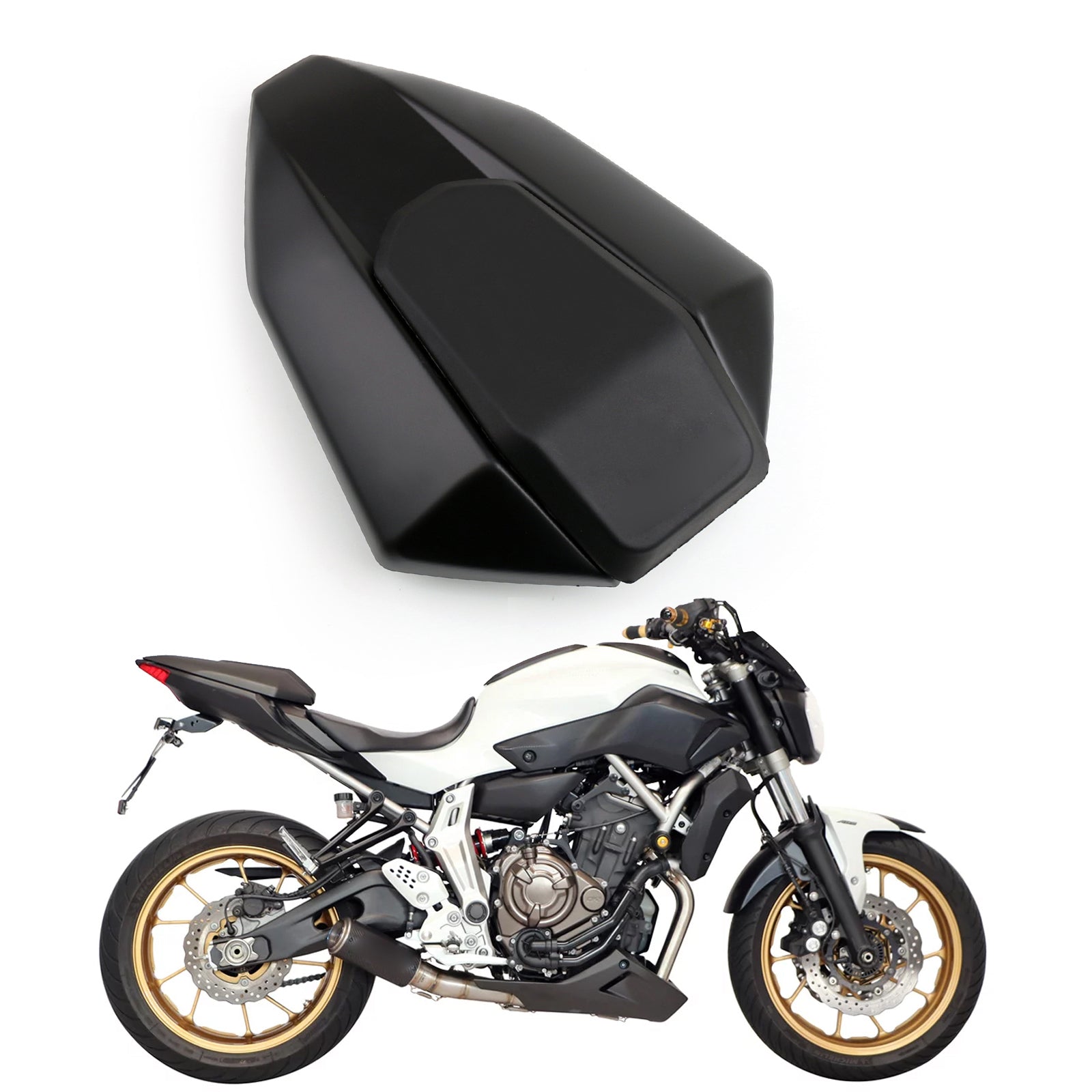 13-17 Yamaha MT-07 FZ-07 FZ07 Pillion Rear Seat Solo Cowl Fairing Cover Black