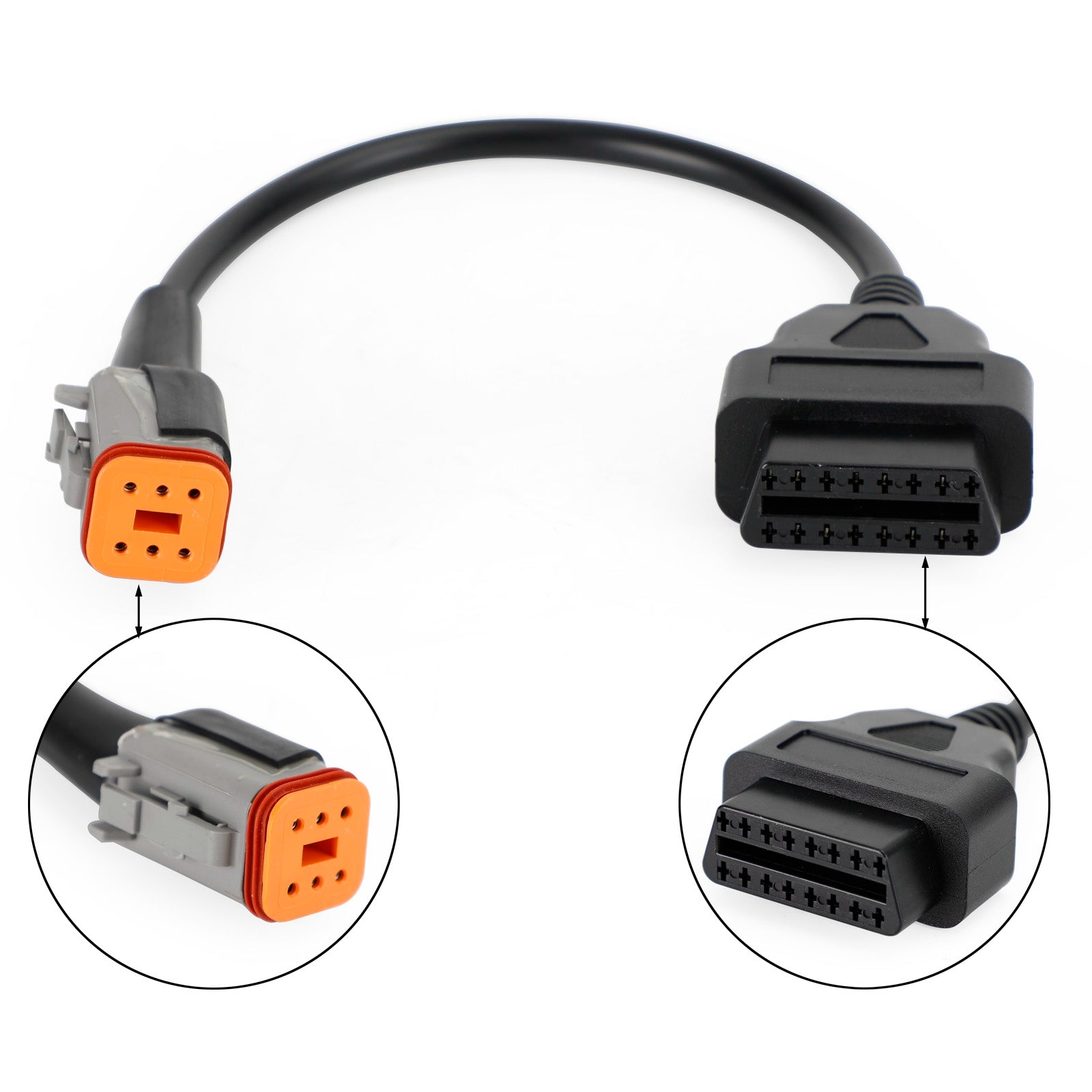 Adaptador de cables de diagnóstico OBD2 de 6 pines a 16 pines para Touring Electra Glides genérico