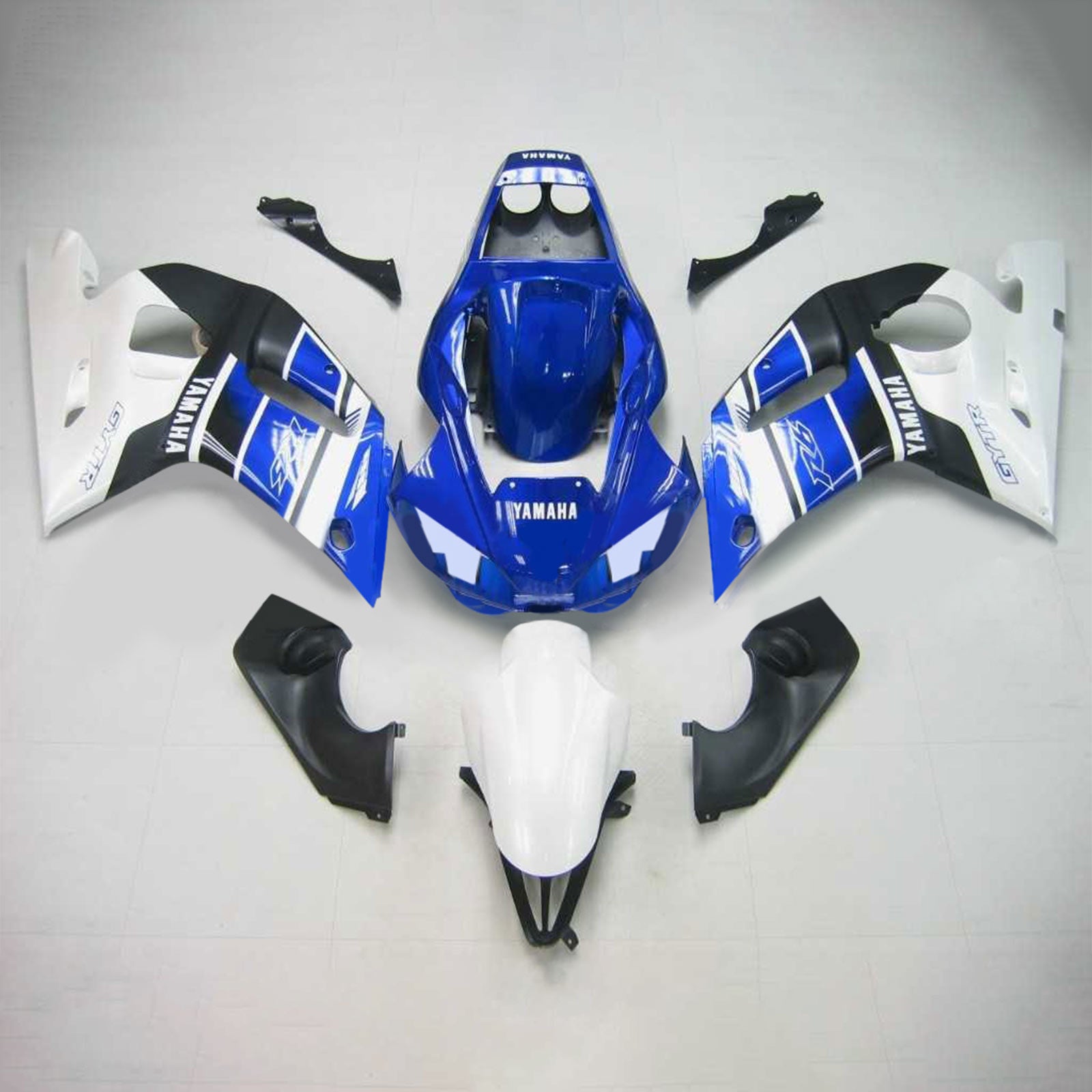 Amotopart Yamaha 1998-2002 YZF 600 R6 Blue Black Fairing Kit