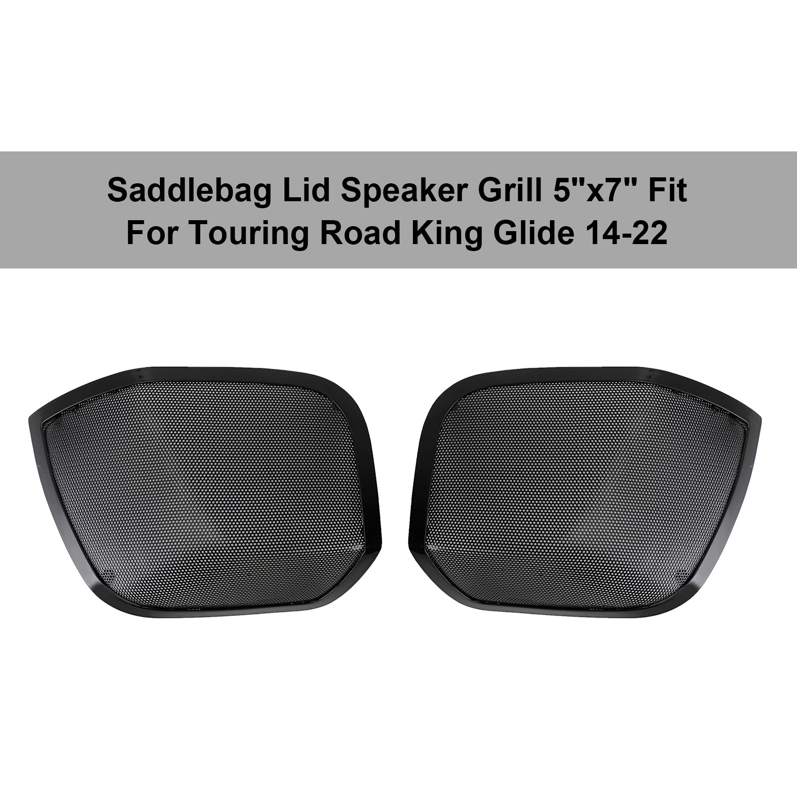 5"X7" Satteltaschendeckel-Lautsprechergrill, passend für Road King Touring Glide 14-22 Generic