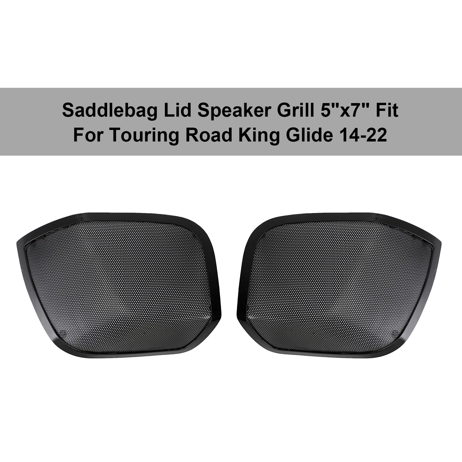 5"X7" Saddlebag Lid Speaker Grill Fits For Road King Touring Glide 14-22 Generic