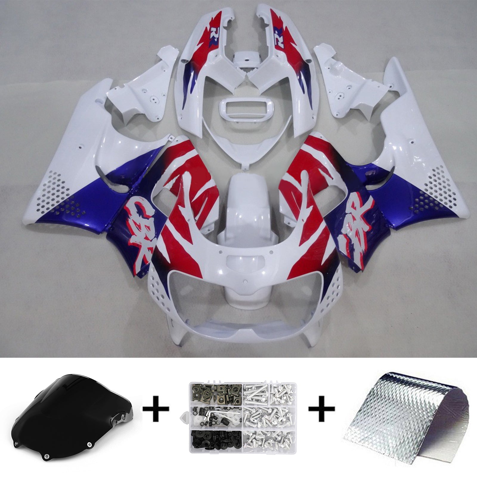 Amotopart 1994-1995 Honda CBR900RR 893 Fairing Red&Blue Style1 Kit