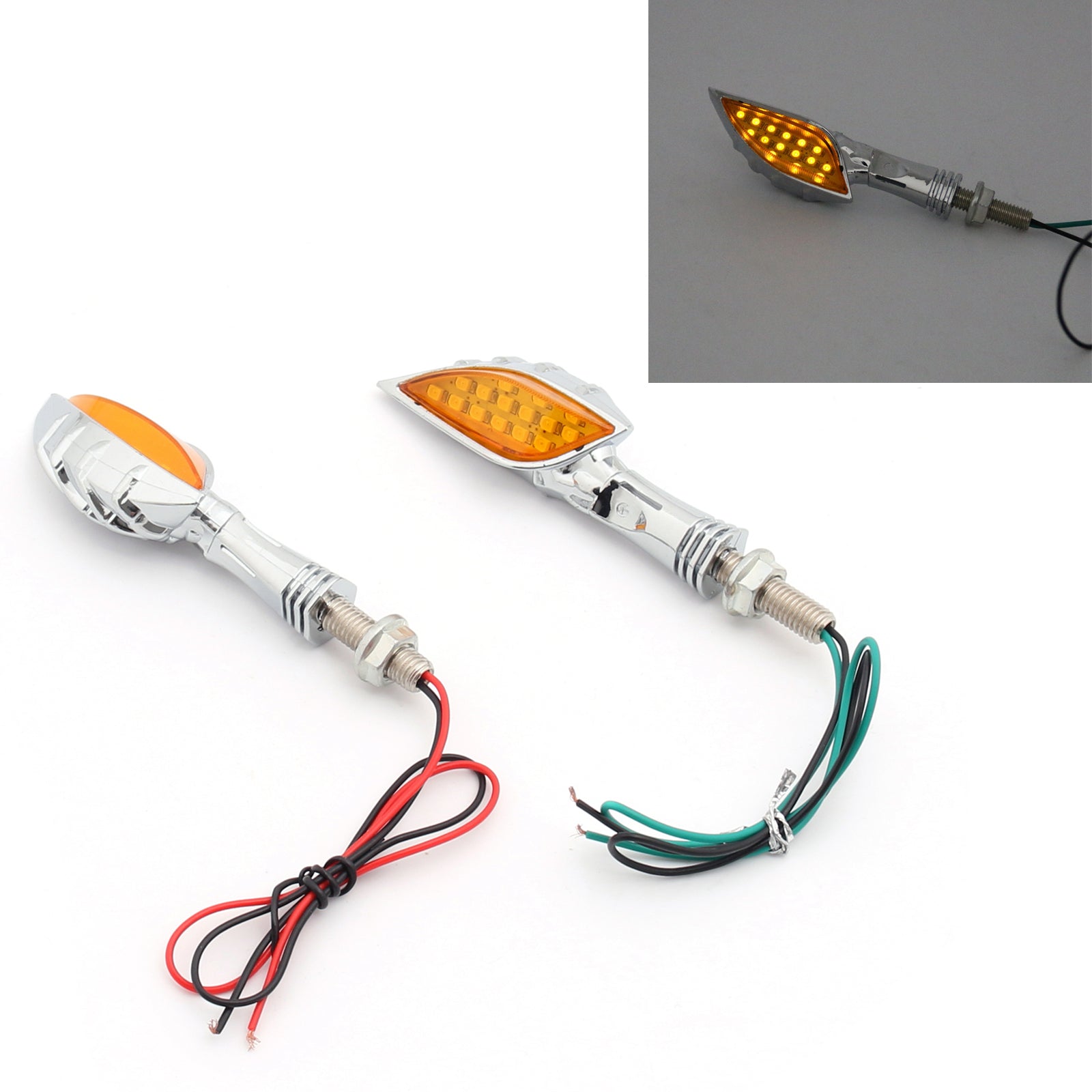 Universal Motorcycle Skeleton Hand LED Turn Signals Blinker Indicator