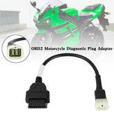 Adattatore spina diagnostica OBD2 a 6 pin per cavo ATV per scooter moto Kawasaki generico