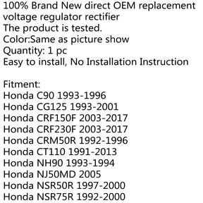 Motorcycle Voltage Regulator Rectifier For Honda C90 NH90 SGX50 SH/SJ