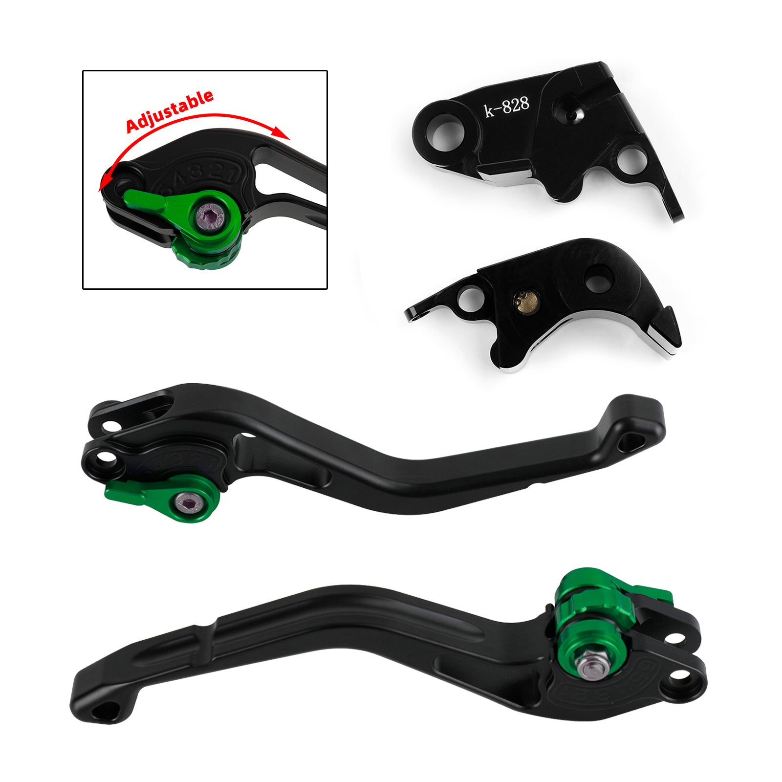 NUEVA palanca de freno de embrague corta para Kawasaki ZX636R / ZX6RR 2005-2006