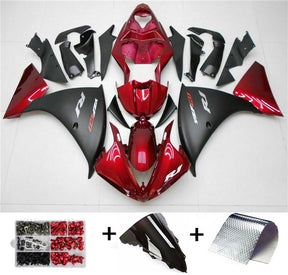 Amotopart 2009–2011 YZF R1 Yamaha Verkleidung Rot Schwarz Kit