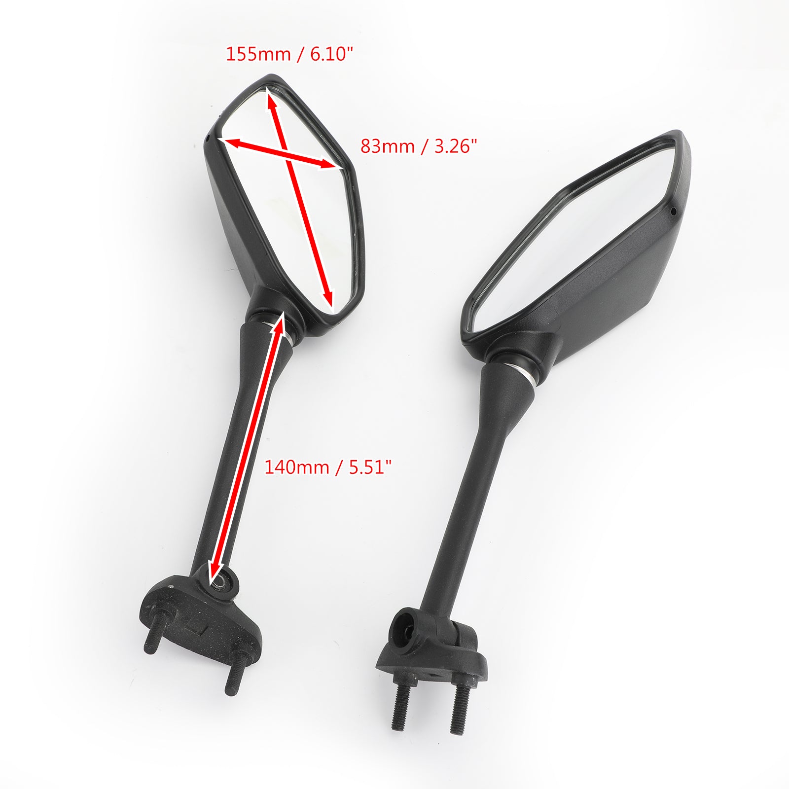 09-16 Kawasaki EX650 Ninja 650 ER-6F EX400 ZX1000 Generic Mirrors Left