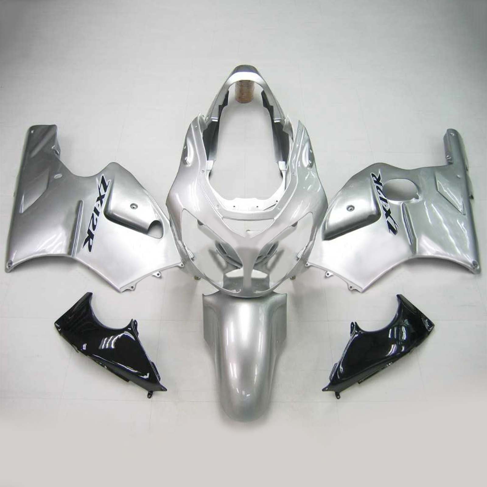 Amotopart Kawasaki 2000-2001 ZX12R Sliver Fairing Kit