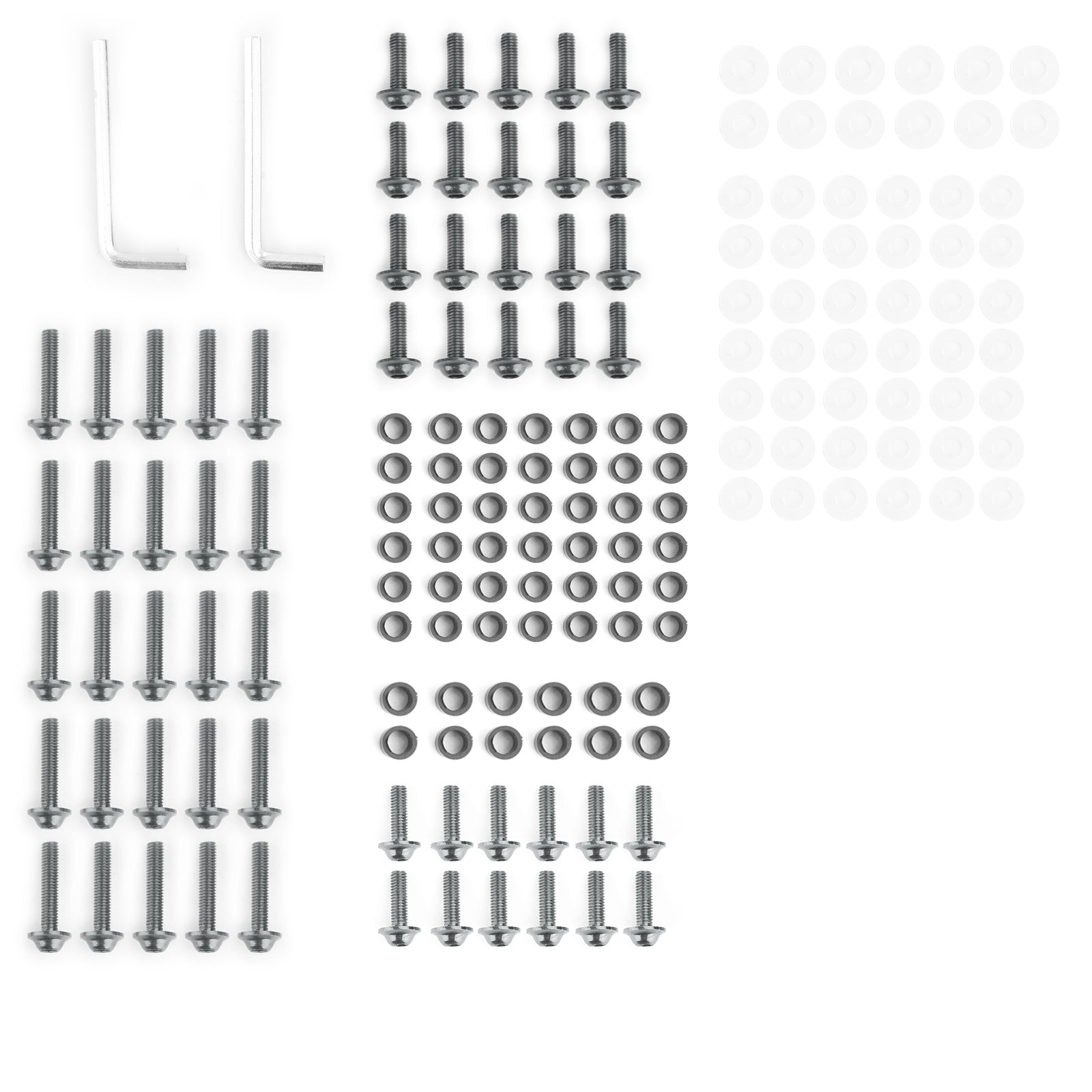 158Pcs Sportbike Windscreen Fairing Bolts Kit Fastener Clips Screws Titanium