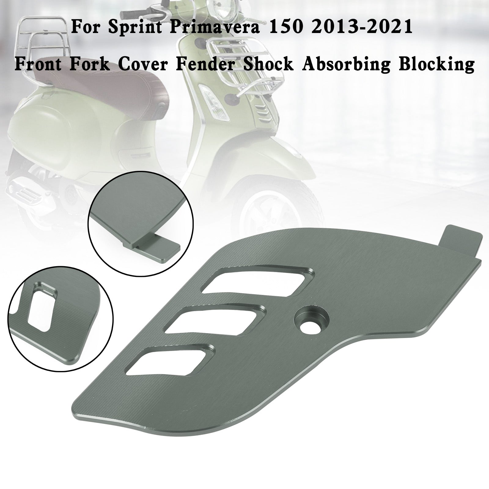 Front Fork Cover Fender Shock Absorbing Blocking For Vespa Sprint Primavera 150 Generic