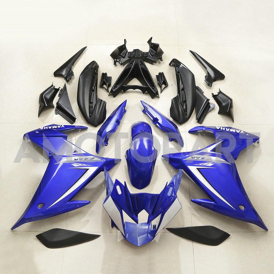Amotopart 2009-2015 Yamaha FZ6R Blue Fairing Kit