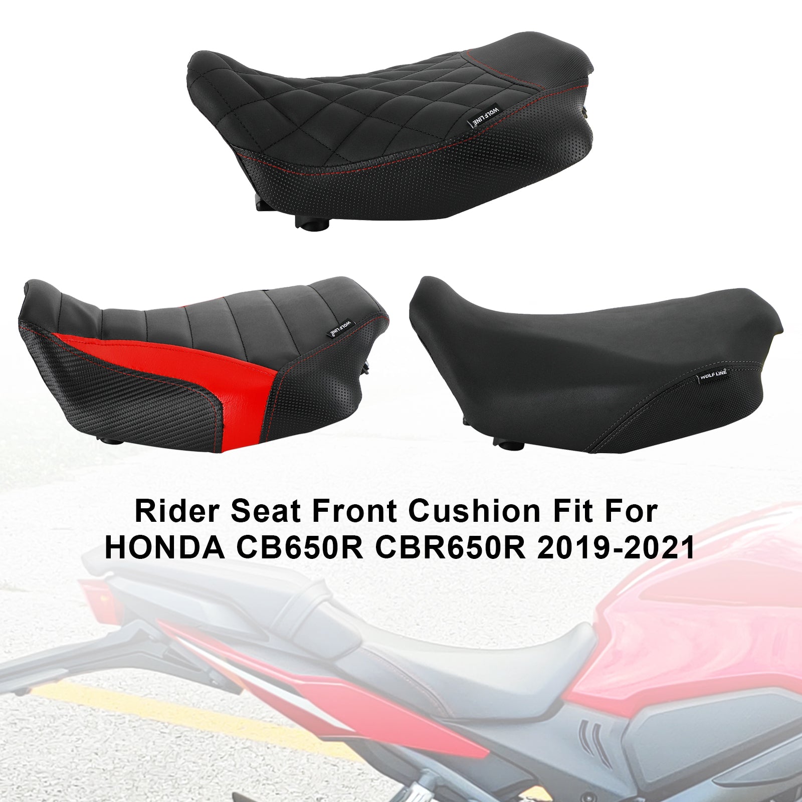 19-23 Honda CB650R CBR650R Complete Cushion Rider Passenger Seat Red