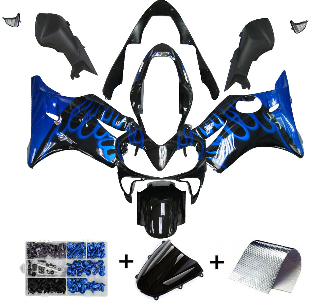 Amotopart 2004-2007 CBR600 F4i Honda Fairing Blue Kit