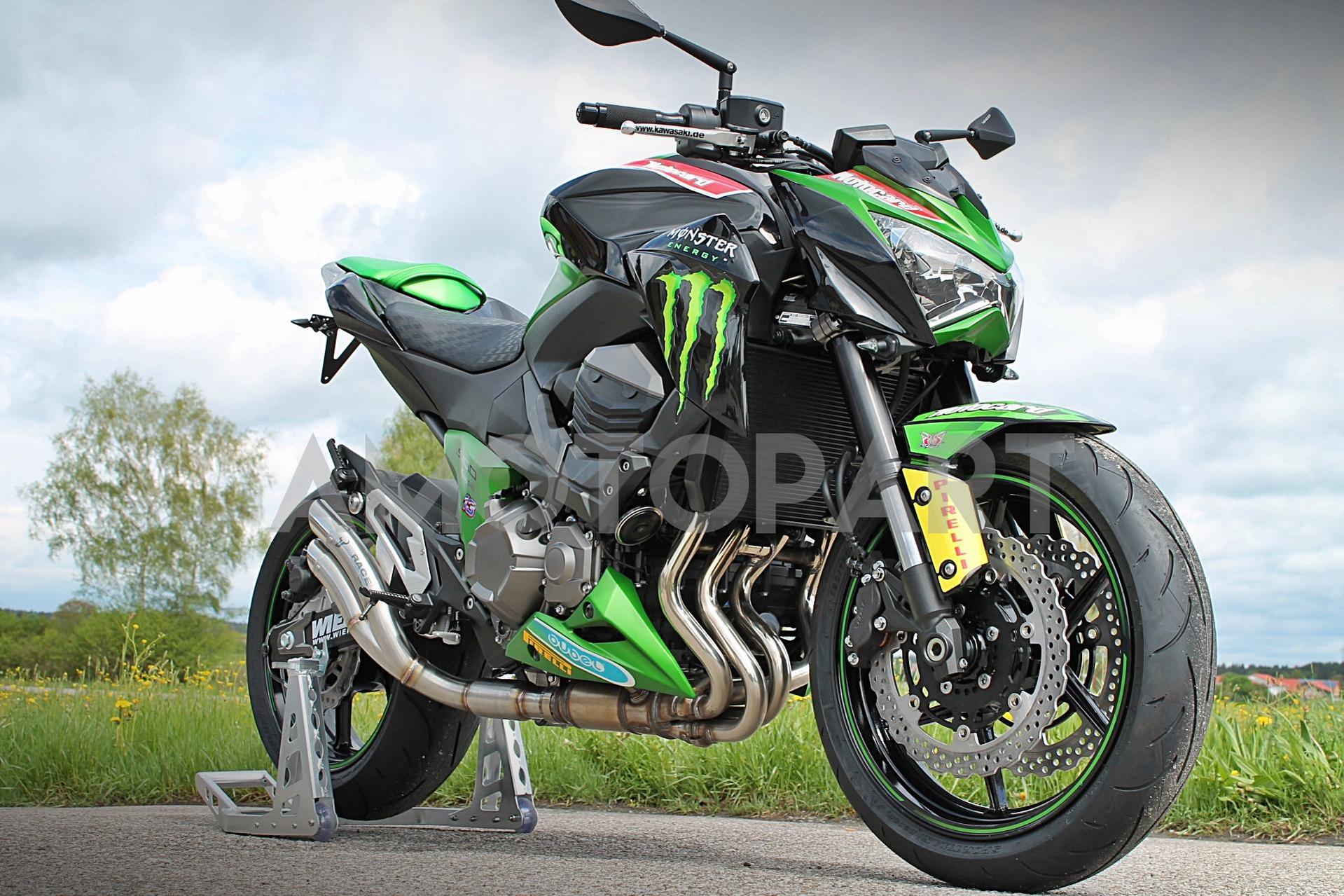 Amotopart 2013-2018 Kawasaki Z800 Green&Black Style3 Fairing Kit