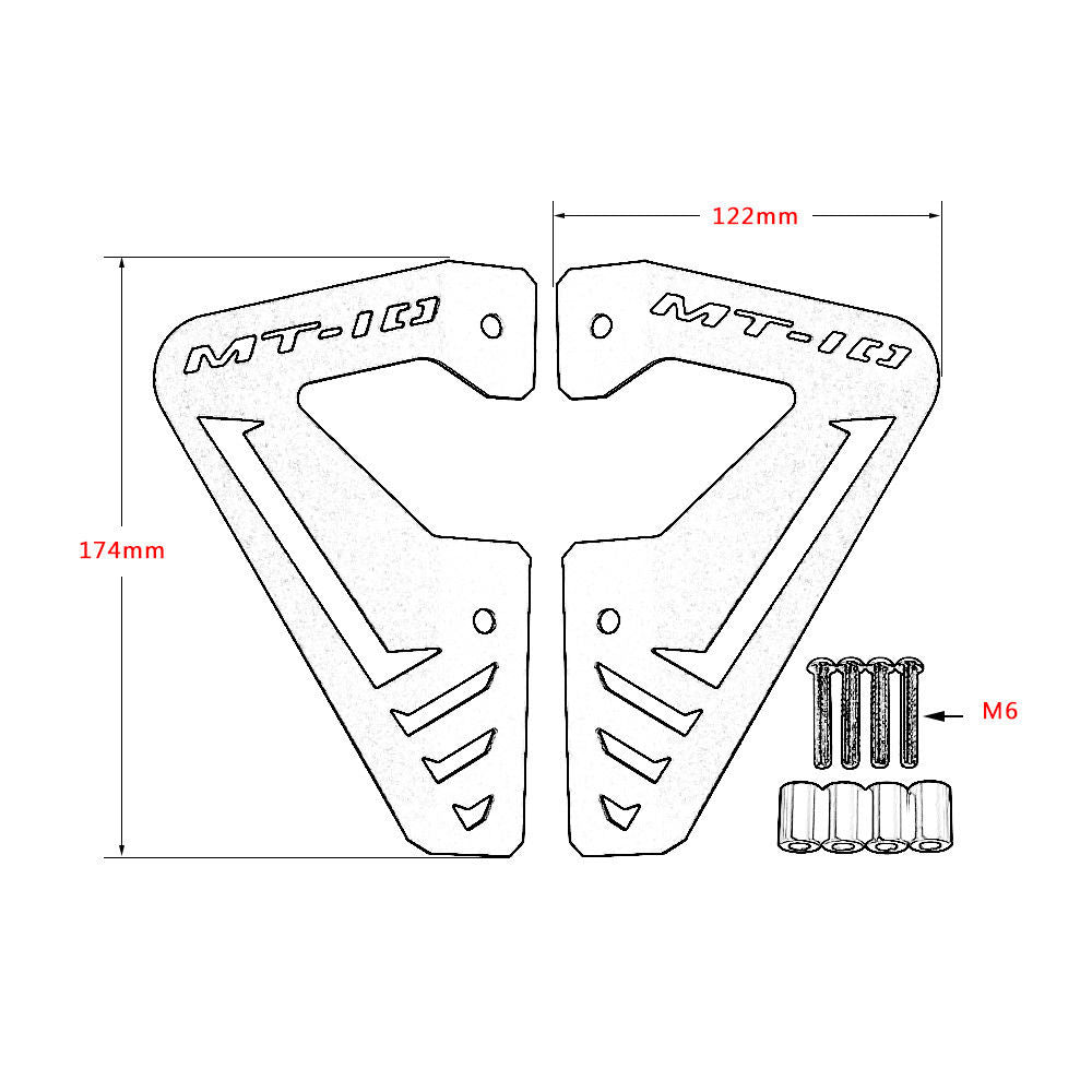 Radiator Guard Cover Grille Side Protector Fit For Yamaha MT 10 FZ-10 2016-2017