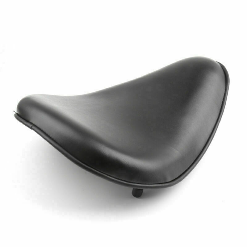 Leather Seat Small Black Bobber Chopper Slim Custom Solo Motorcycle FT For Harley Generic