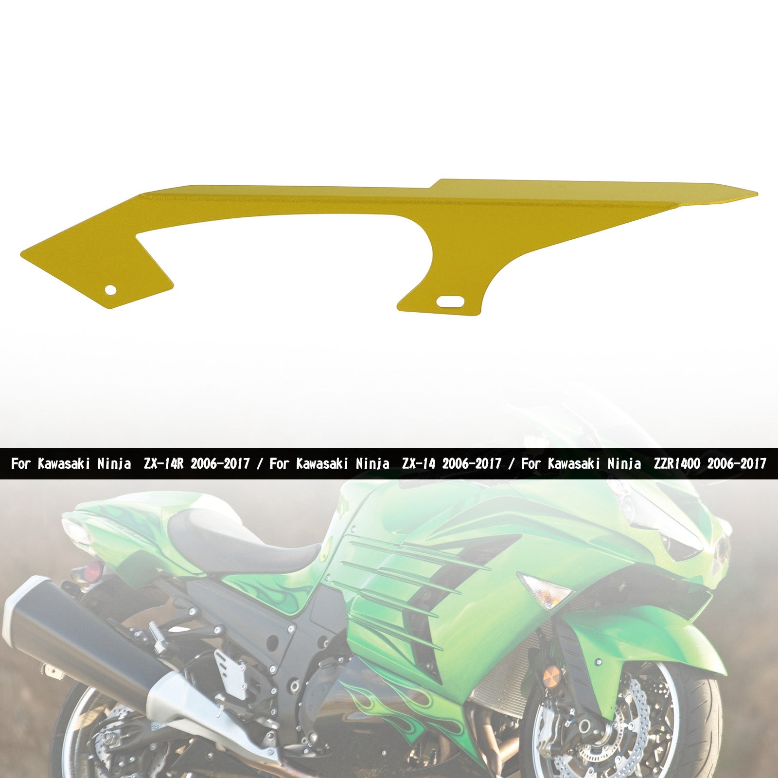 Sprocket Chain Guard Cover For Kawasaki Ninja ZZR1400 ZX14 ZX14R 2006-2017