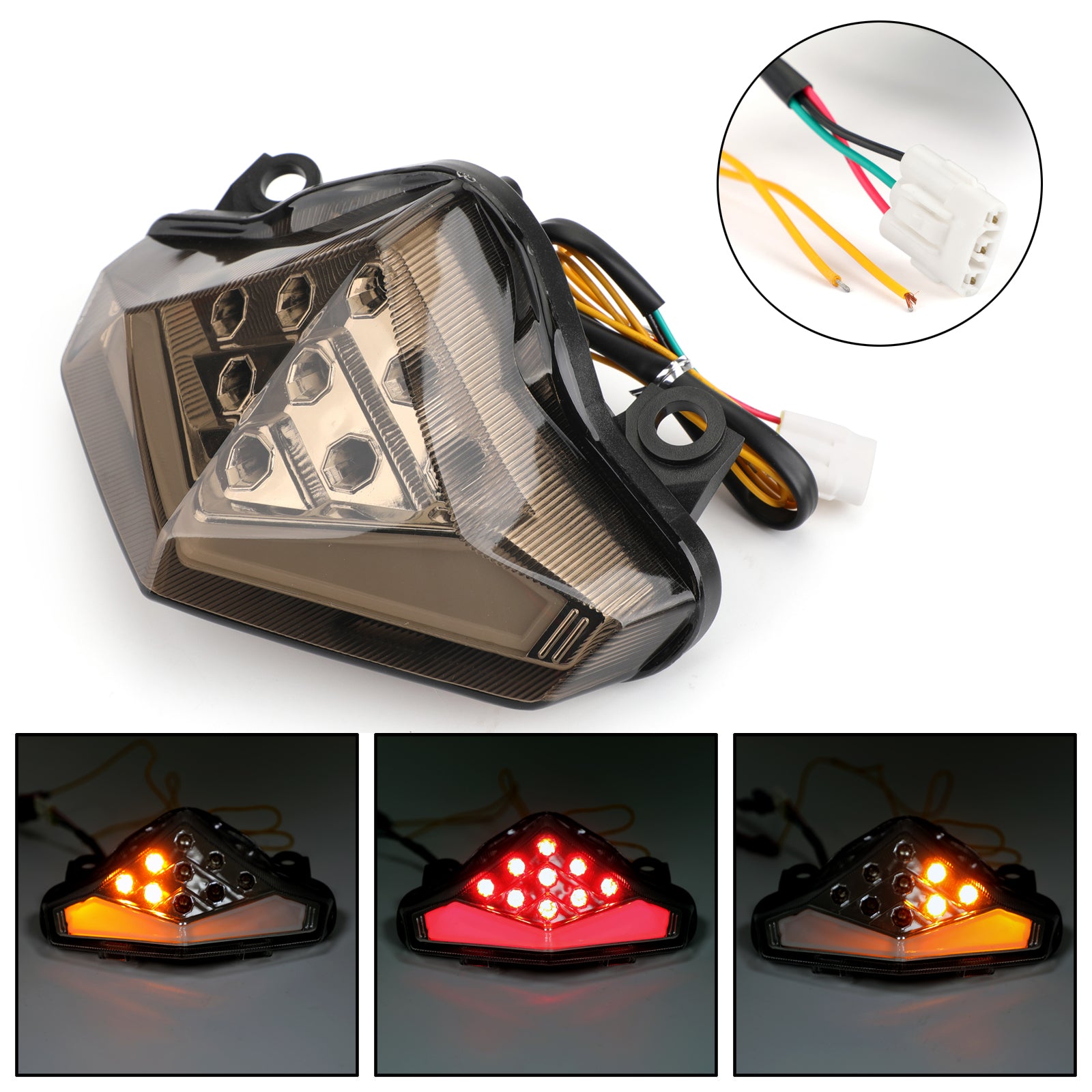 LED TailLight Turn Signals Fit For Kawasaki ER-6 N/F 2012-2014 Smoke