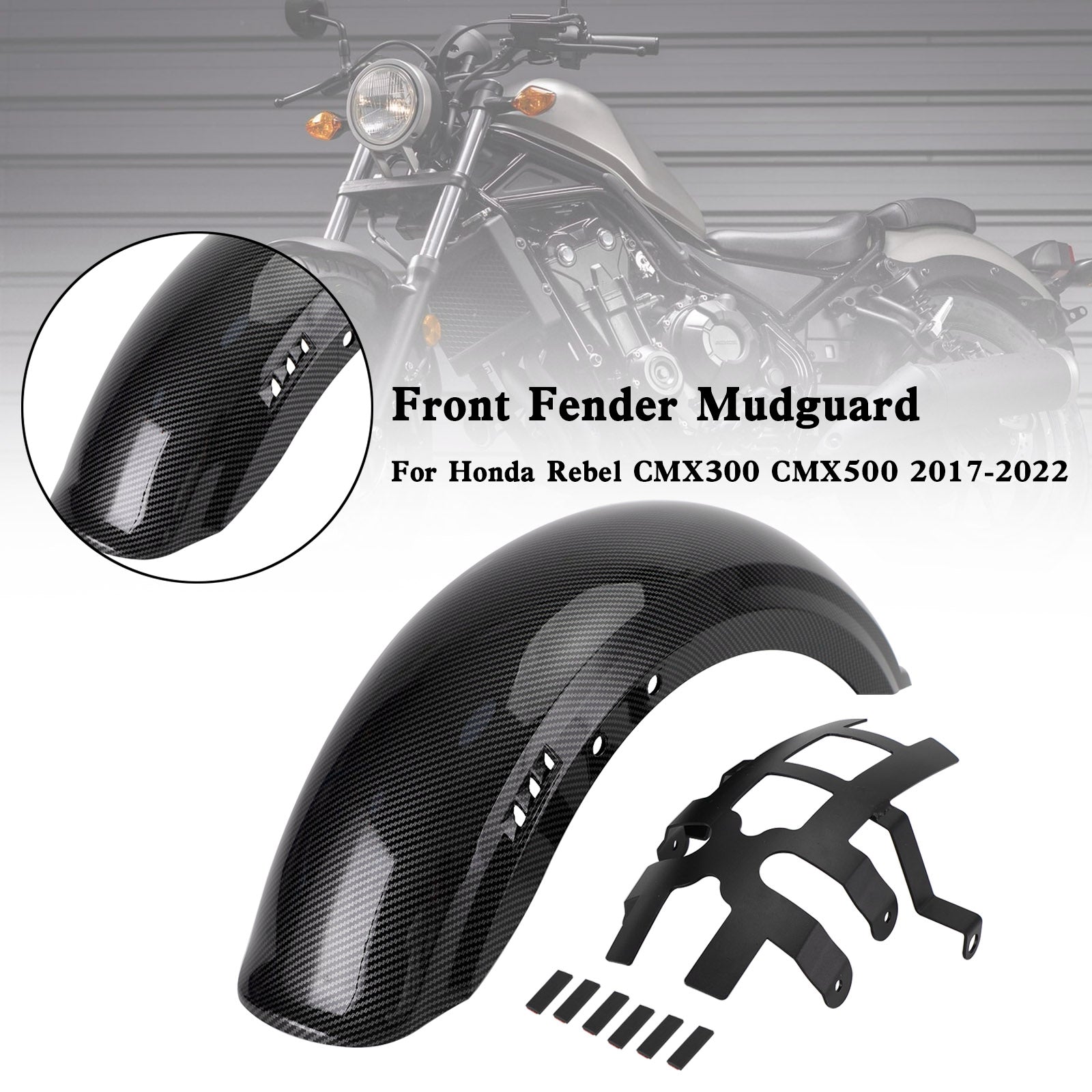 Guardabarros delantero carenado para Honda Rebel CMX300 CMX500 2017-2022