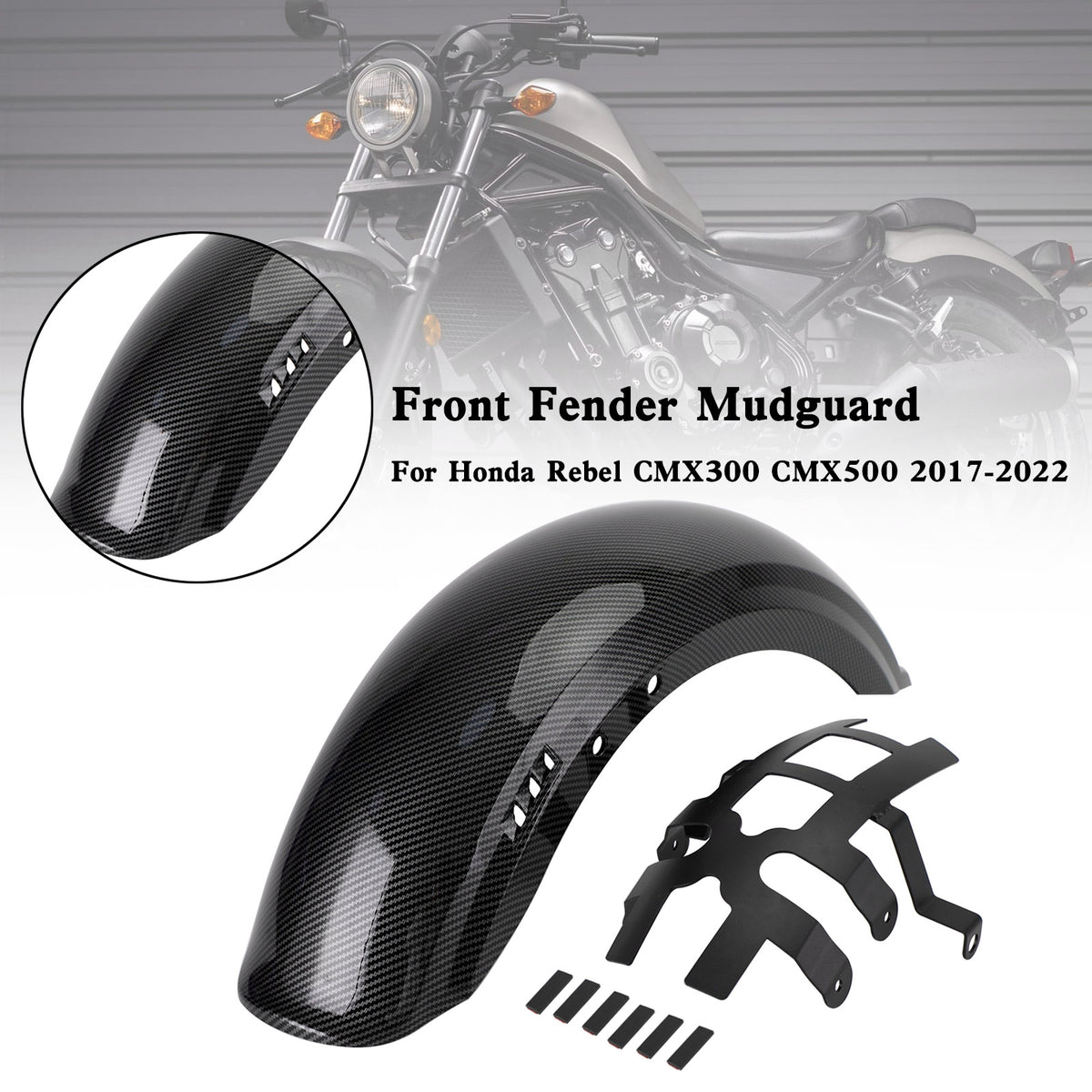 Front Fender Mudguard Fairing For Honda Rebel CMX300 CMX500 2017-2022
