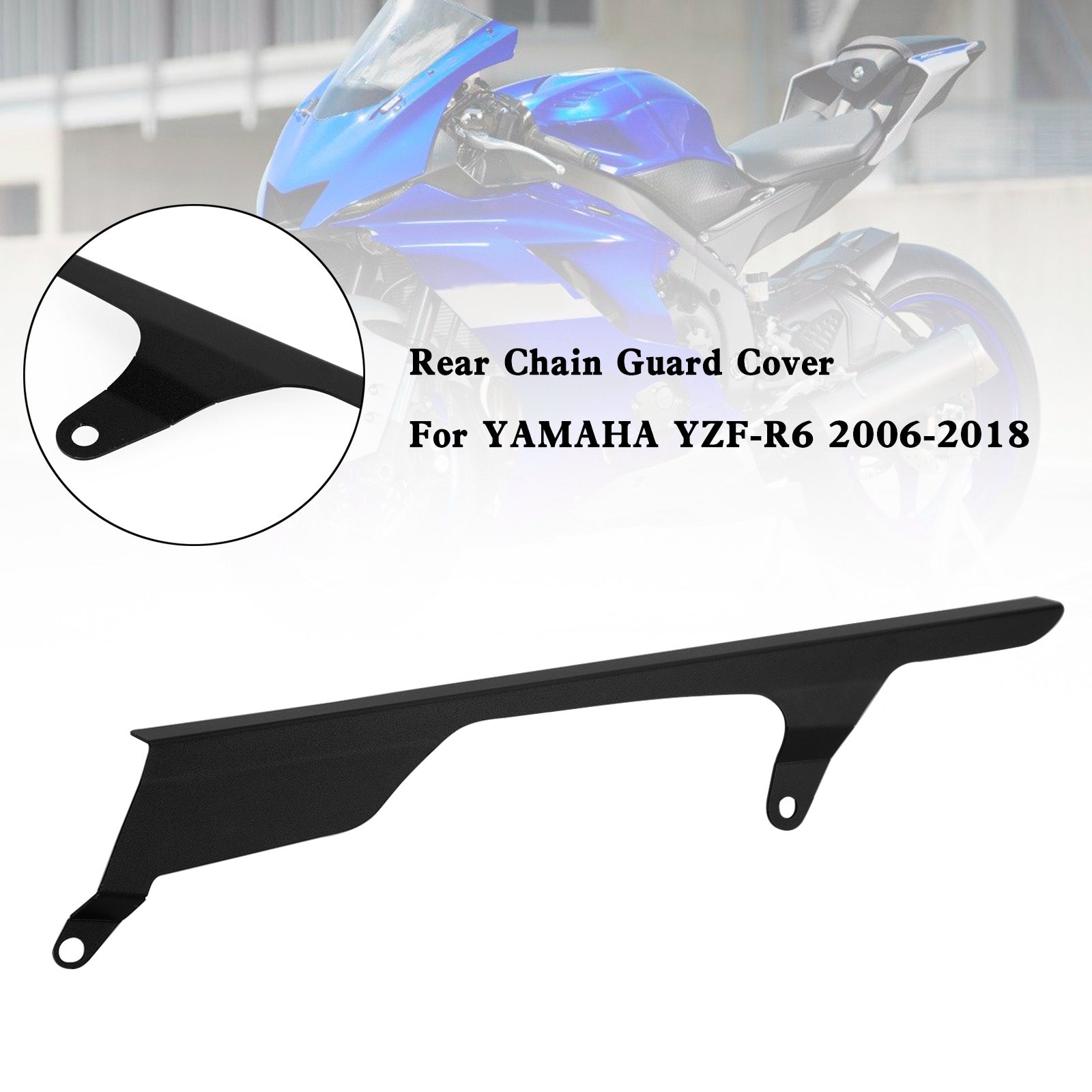 Cubierta protectora de cadena de piñón trasero para YAMAHA YZF R6 2006-2018