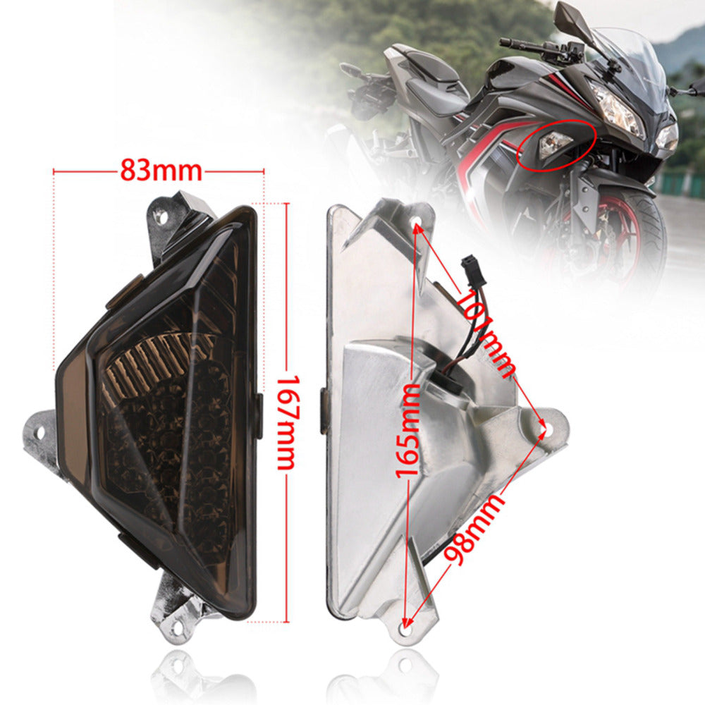 Universal LED Turn Signal Lights For Kawasaki Ninja 250/300/400 & More – Smoke/Amber