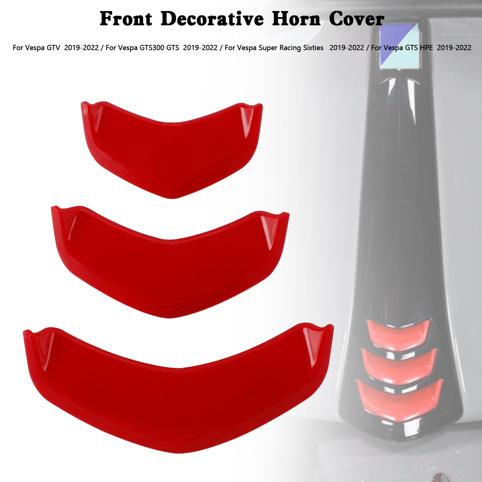 Front Horn Cover Decoration Trim For Vespa Sprint 300 GTS 300 HPE GTV