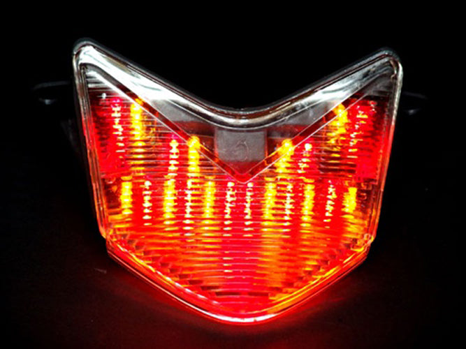 Motorcycle LED TailLight for Kawasaki ZX-10R 06-07 ZX-6R 636 750S 05-06 Clear