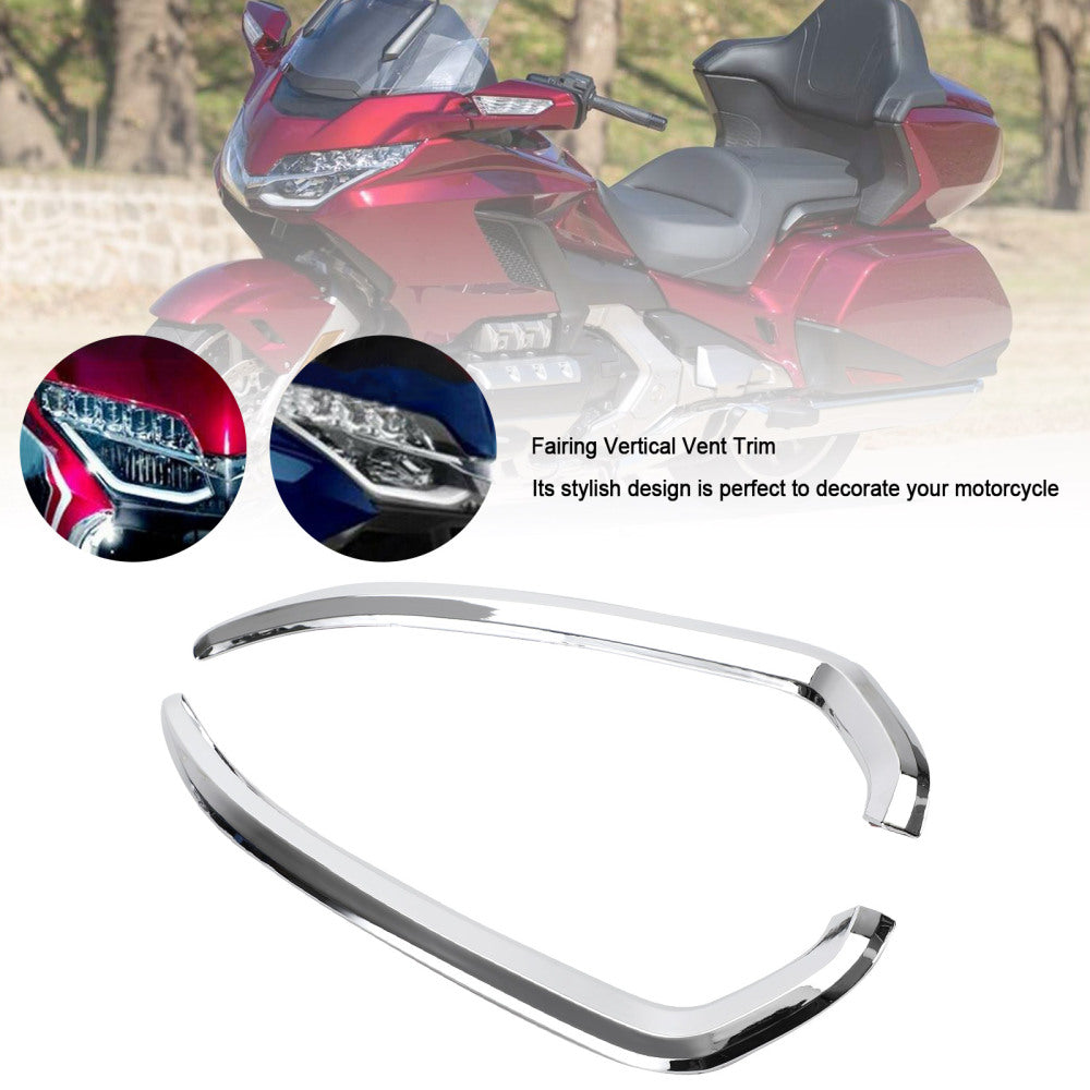 Chrome Fairing Vertical Vent Trim For Honda Goldwing 1800 GL1800 2018-2021 2019 Generic