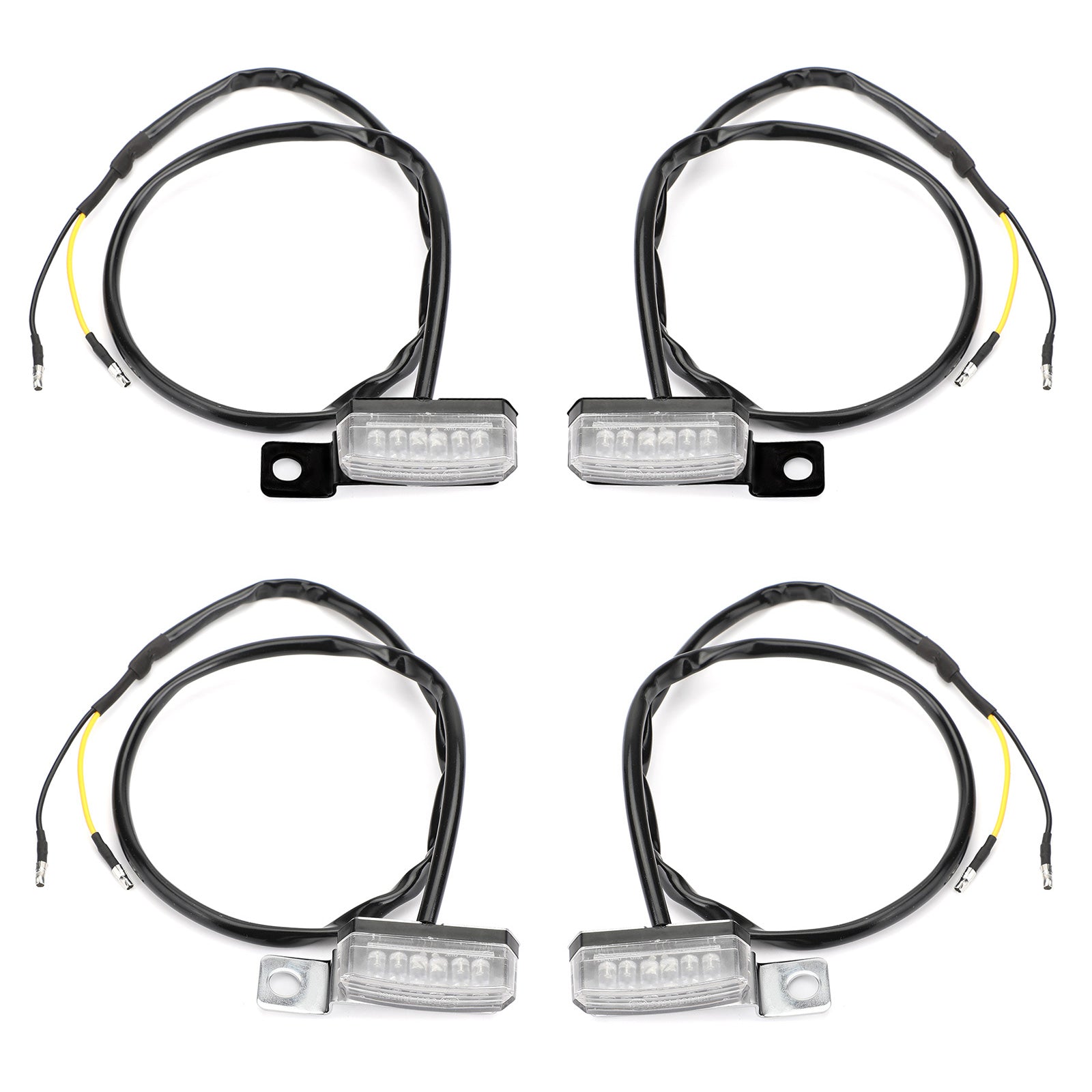 1 paire de clignotants avant LED universels pour motos, voyant lumineux