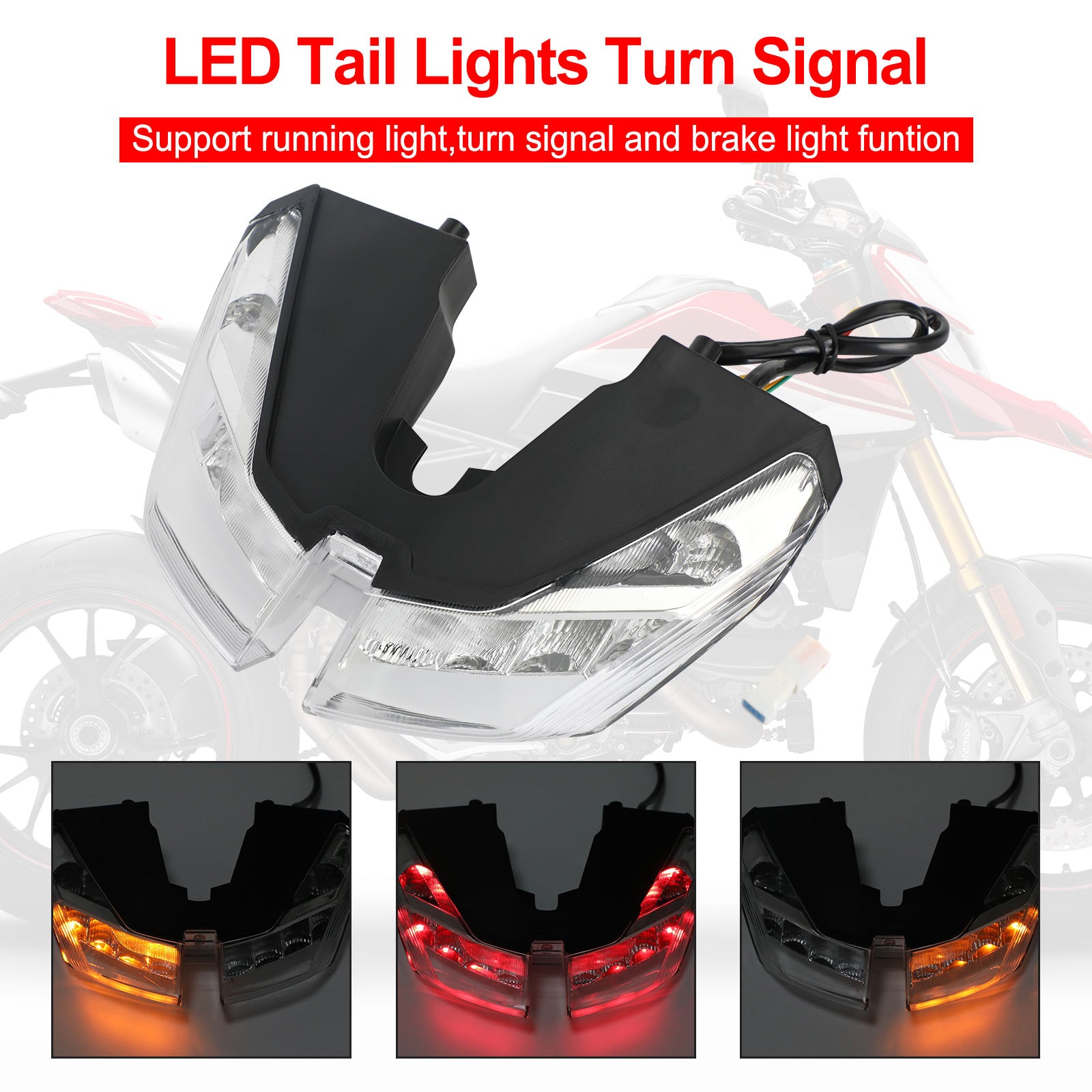 12-21 Ducati Hypermotard 821 939 950 S Tail Lights Turn Signal