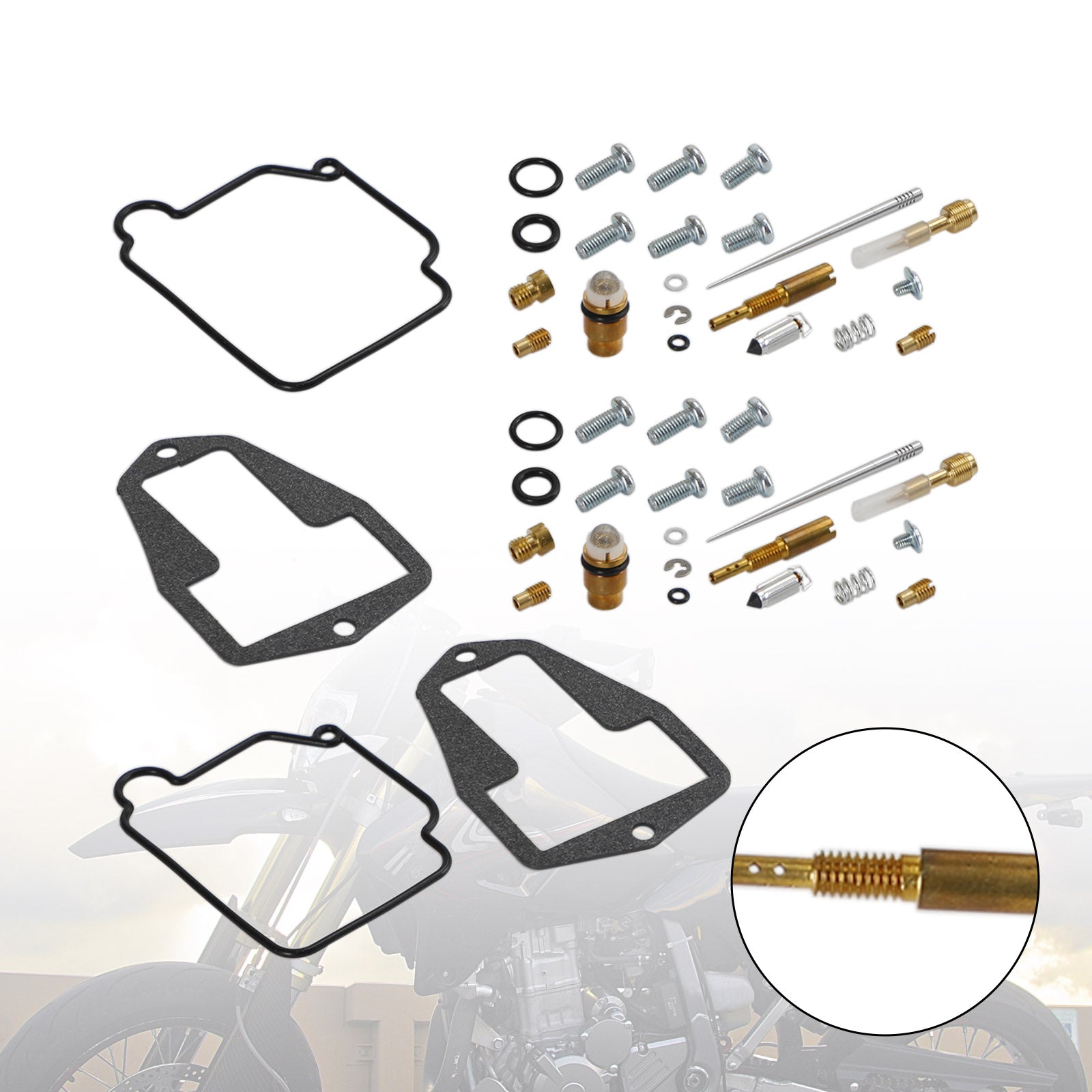 Kit de réparation de reconstruction de carburateur, 2 pièces, adapté à Suzuki DRZ250 DR-Z250 2001 – 2007 générique