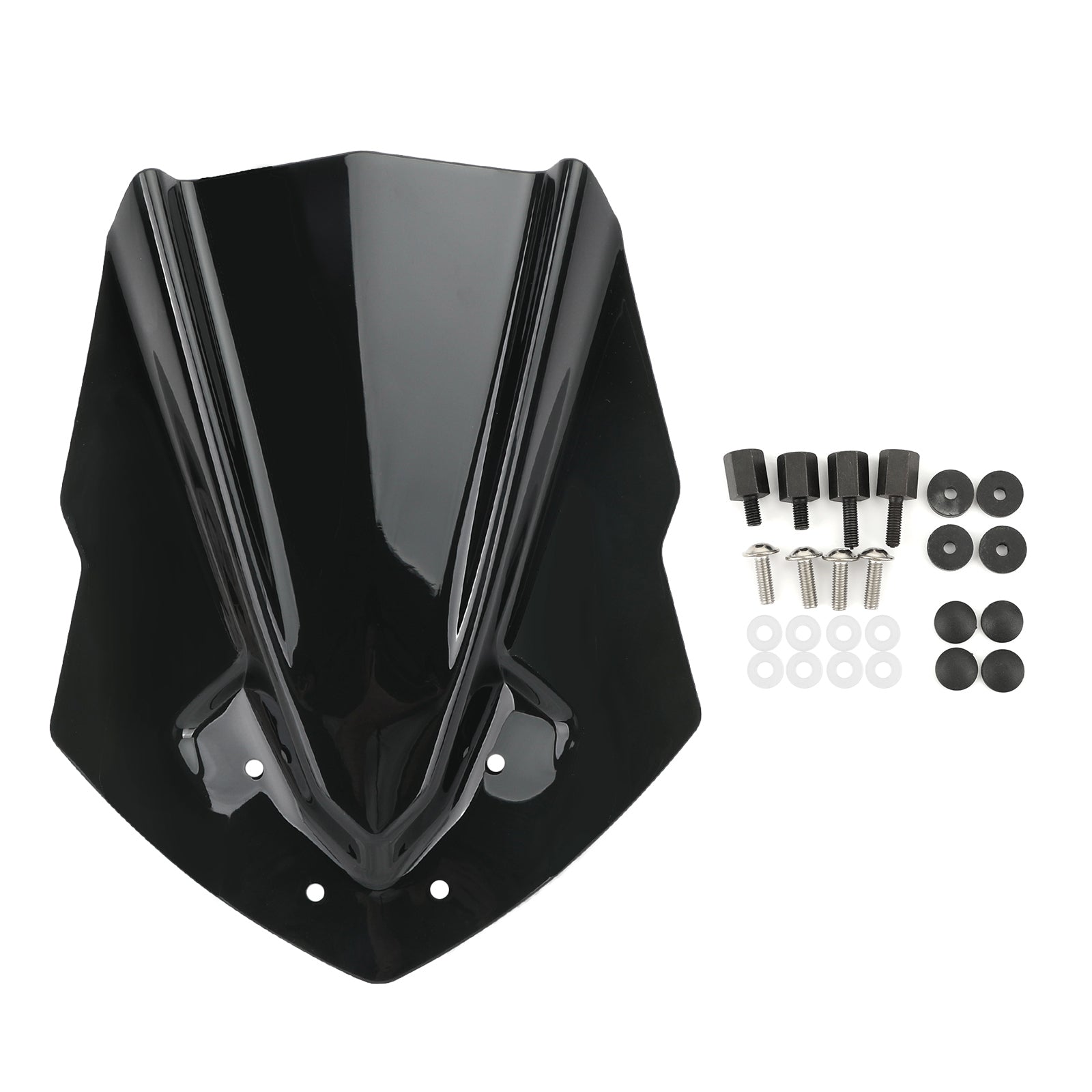ABS-Motorrad-Windschutzscheibe für Yamaha MT125 2015–2019, Schwarz, generisch