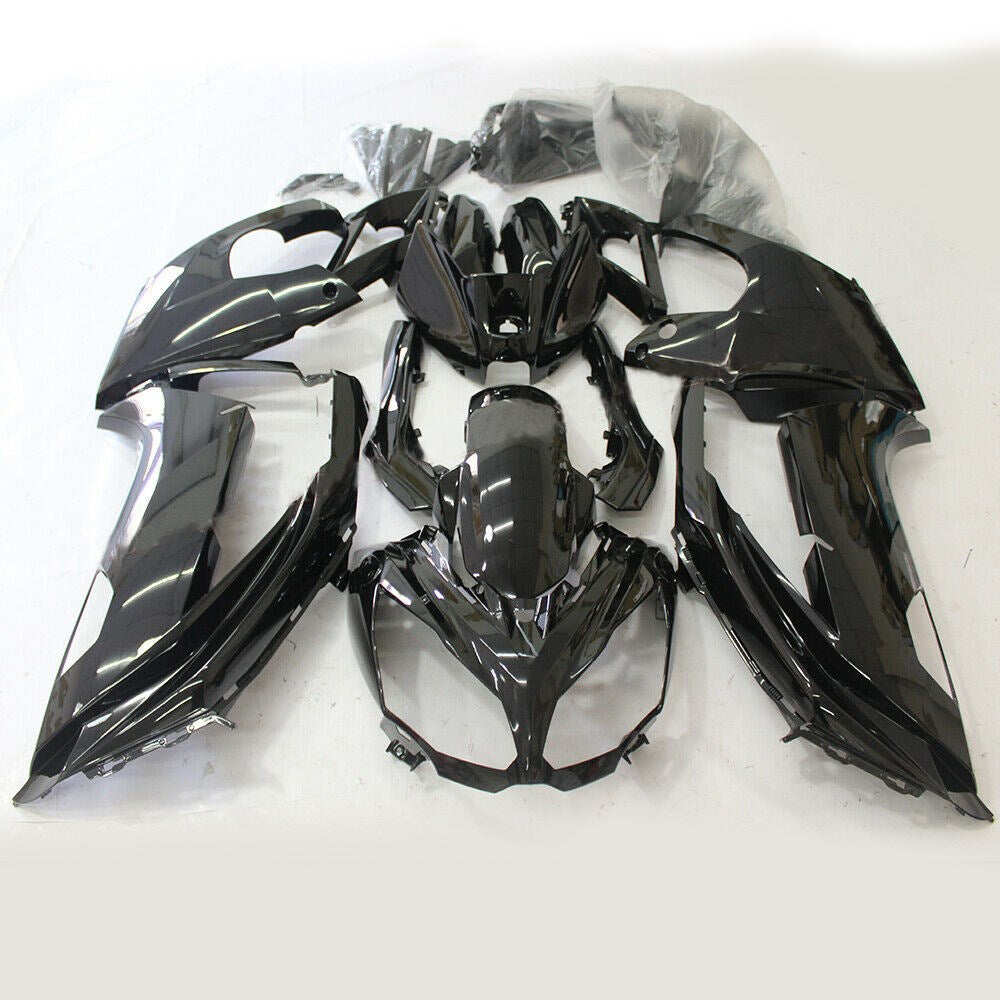 Amotopart 2012-2016 Kawasaki Ninja 650 EX650 Fairing Gloss Black Kit