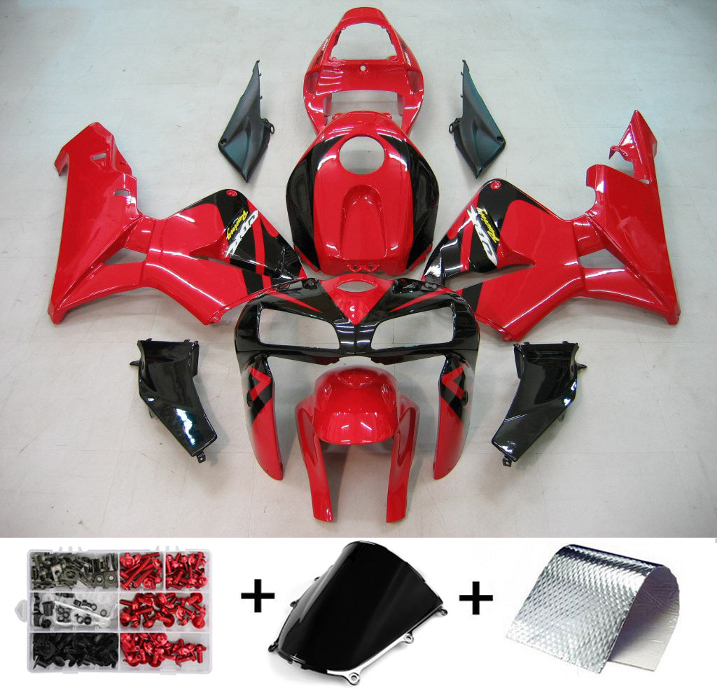 Amotopart 2005-2006 CBR600RR Honda F5 Kit de carenado rojo