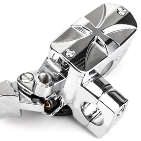 1" 25cm Skull Hydraulic Brake Master Cylinder Clutch Levers For Honda Harley Generic