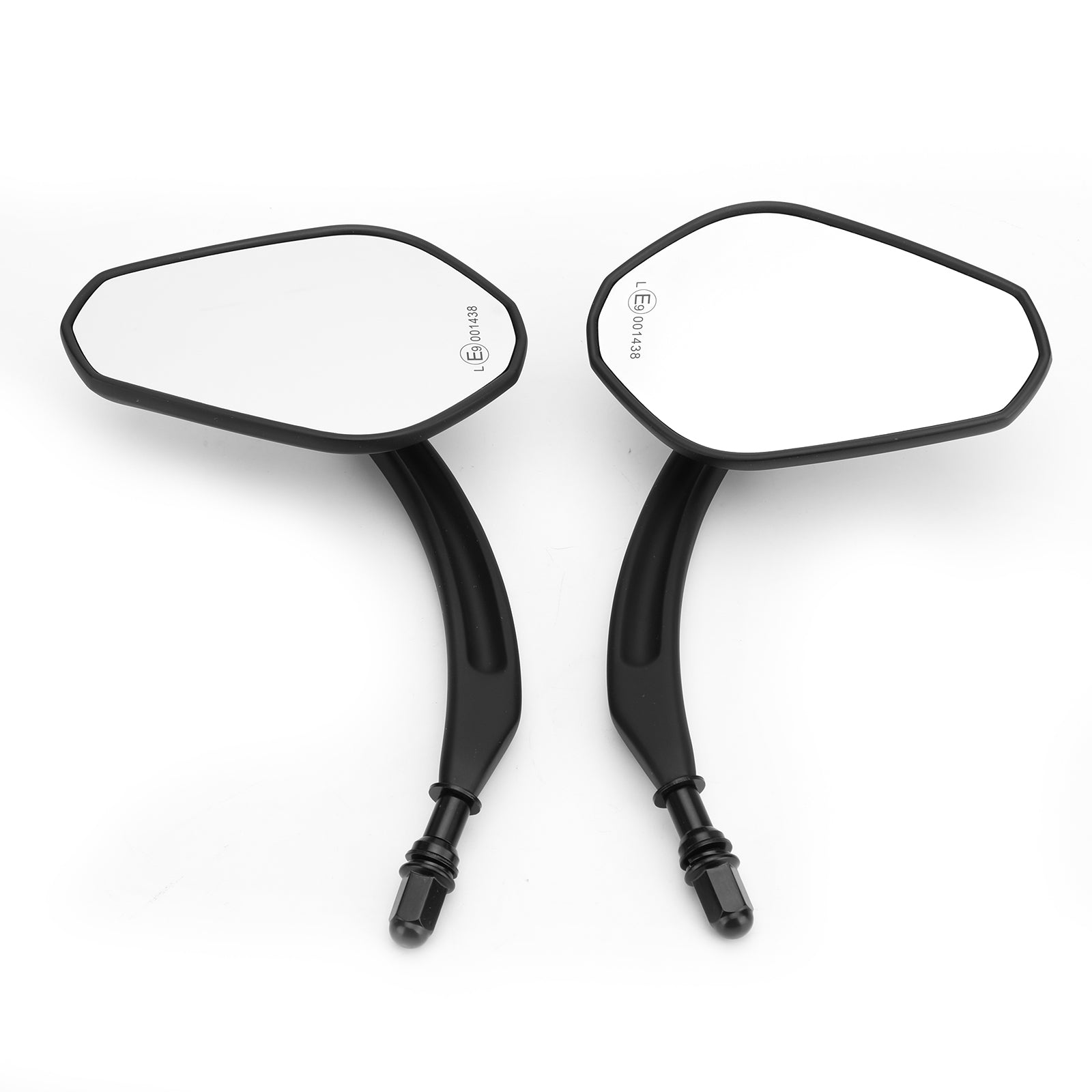 Black Diamond Rear View Mirrors Motorcycle For Cruiser Touring Chopper Sportster Generic