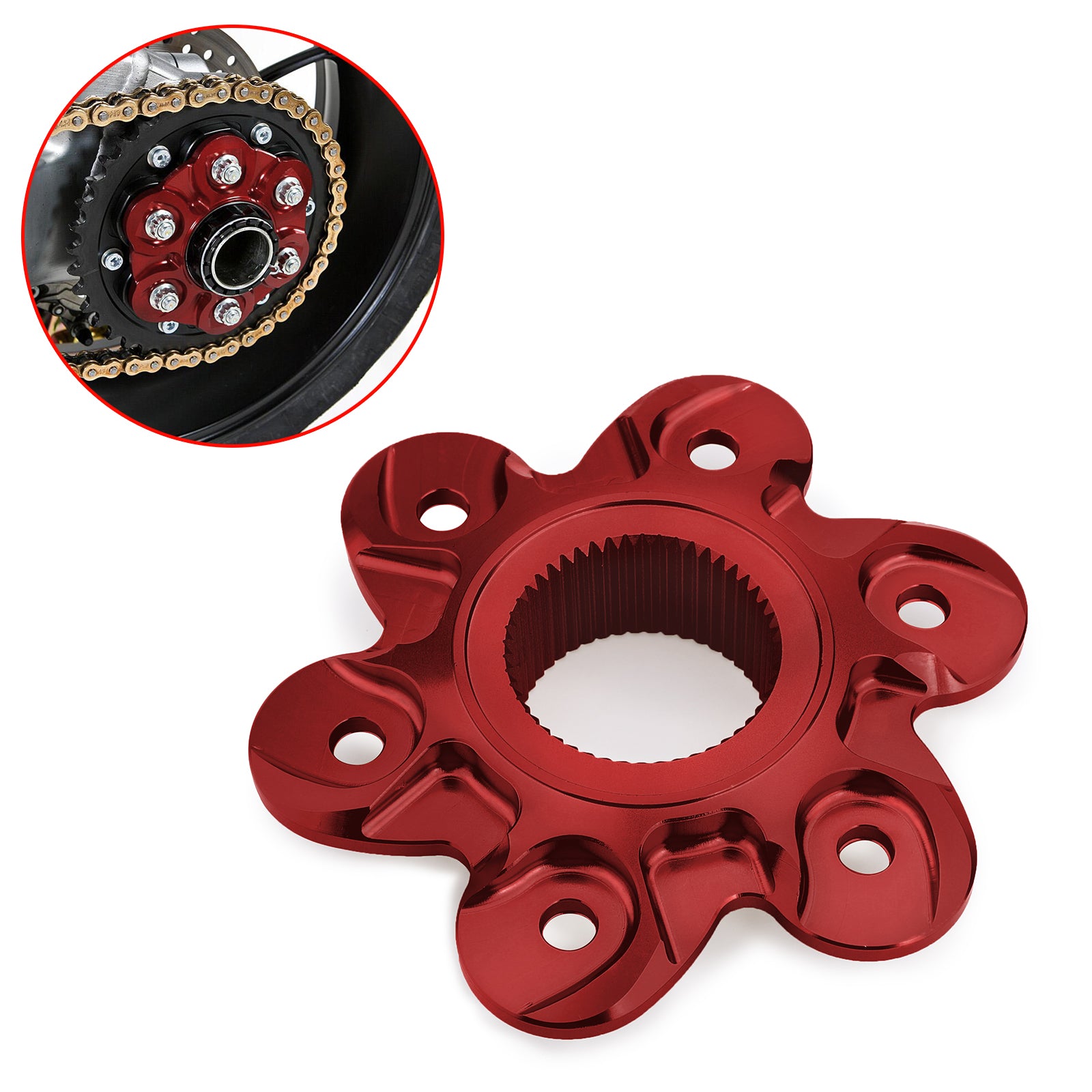 Rear Sprocket Flange Cover Fit for Ducati Superbike 1098 1198 1299 BLK