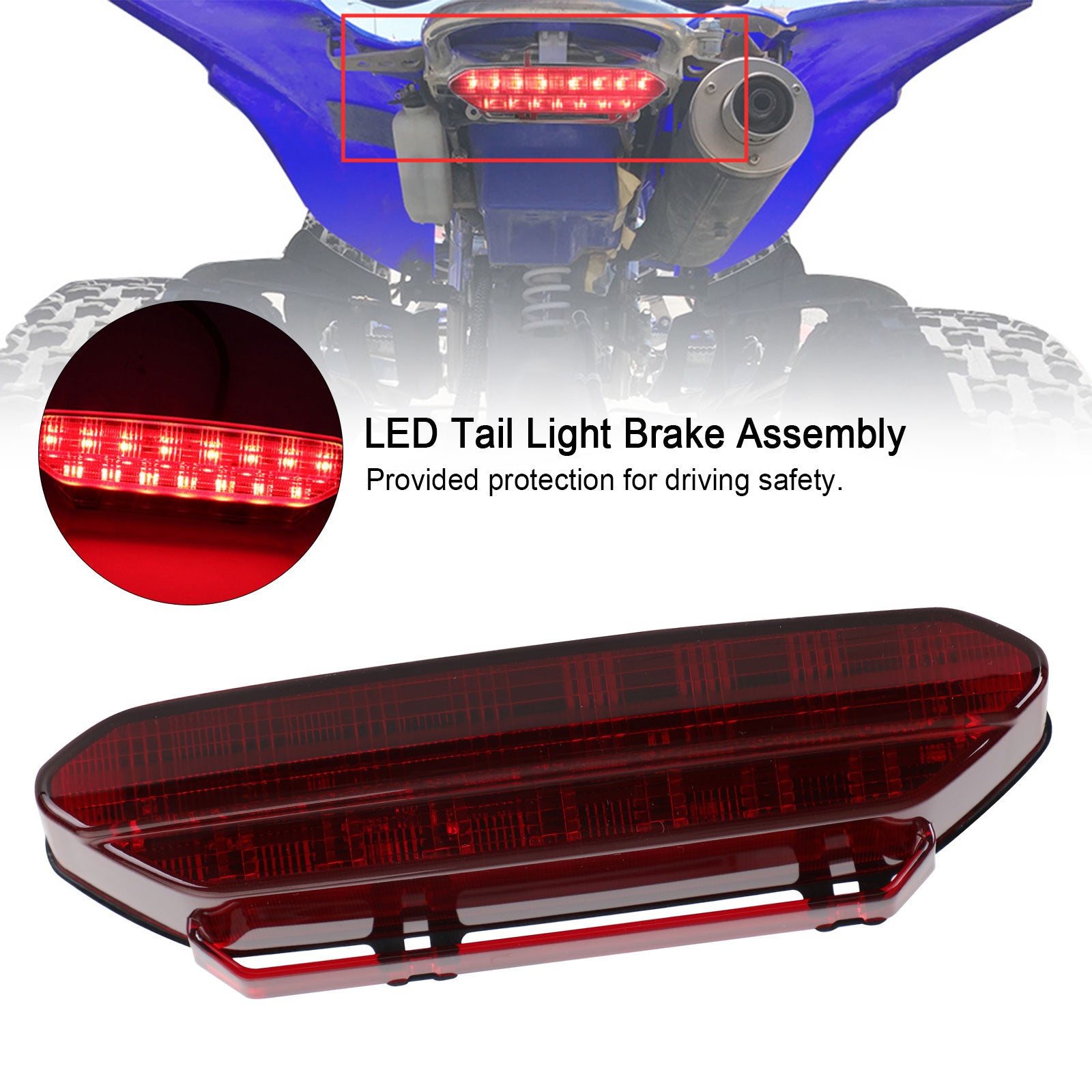 Feu arrière LED pour YAMAHA YFZ450 YFZ 450 2006-2009 5TG-84710-21-00 générique