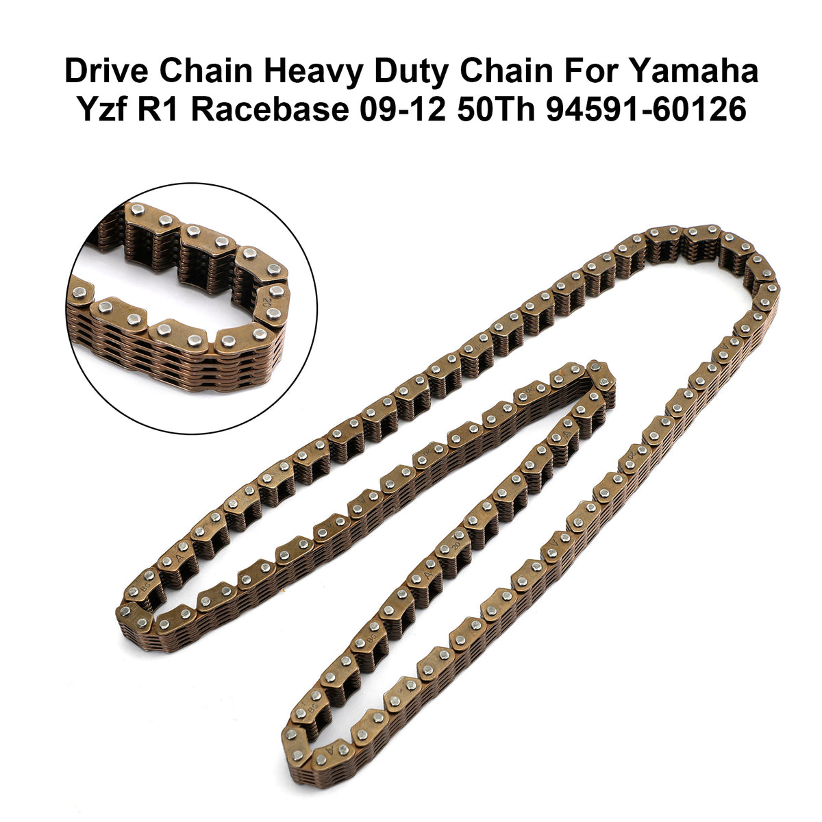 Drive Chain Heavy Duty Chain For Yamaha Yzf R1 Racebase 09-12 50Th 94591-60126 Generic