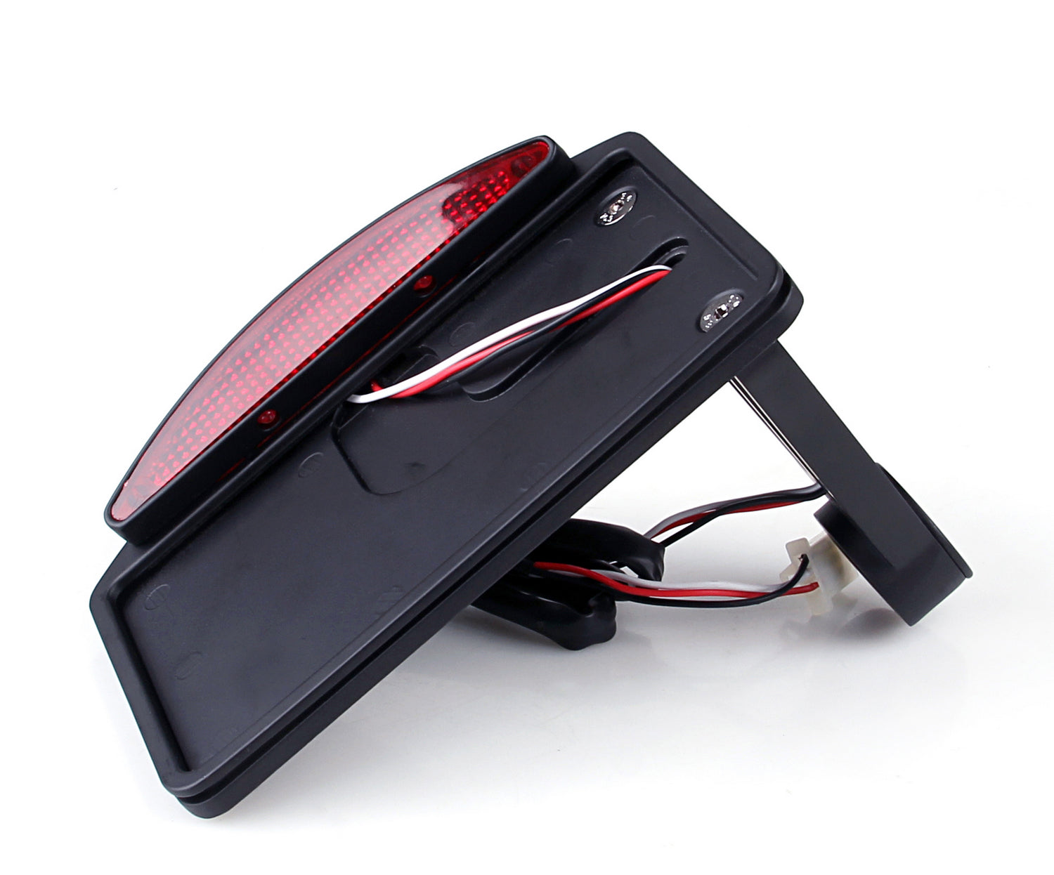 Side Mount License Plate LED Tail brake light For Harley Customs choppers Black Generic