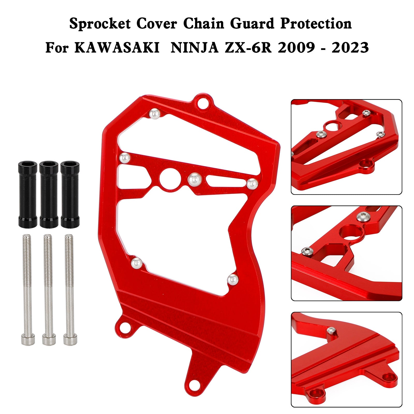 Front Sprocket Cover Chain Guard For KAWASAKI Ninja ZX-6R ZX6R 2009-2023