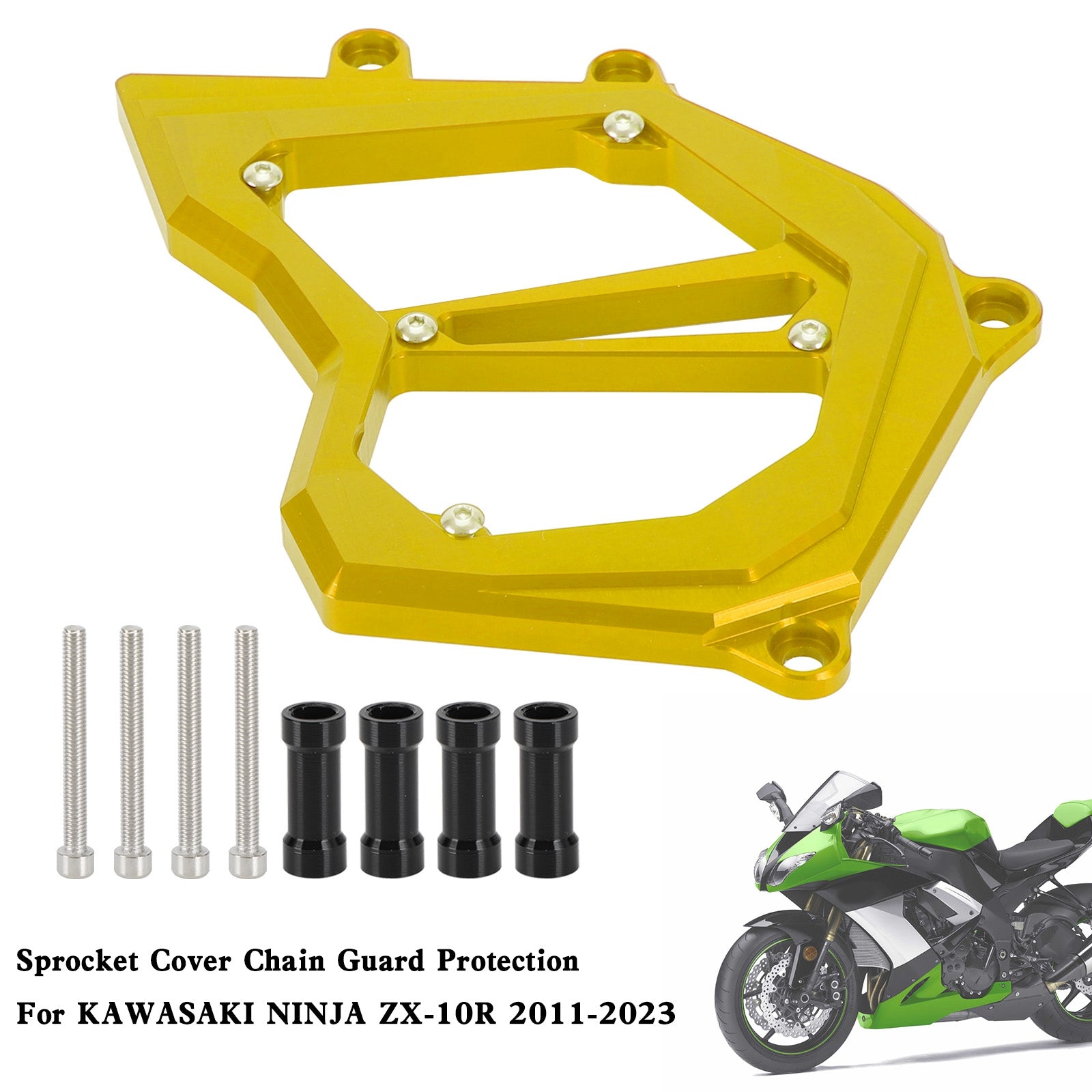 Front Sprocket Cover Chain Guard For KAWASAKI Ninja ZX-10R ZX10R 2011-2023