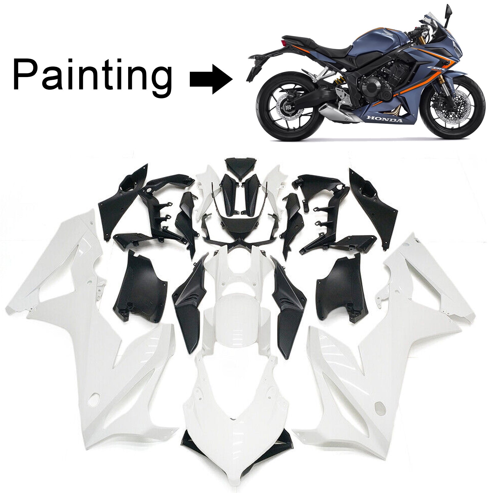 Kit Carenado Amotopart Honda CBR650R 2019-2020 Azul Oscuro