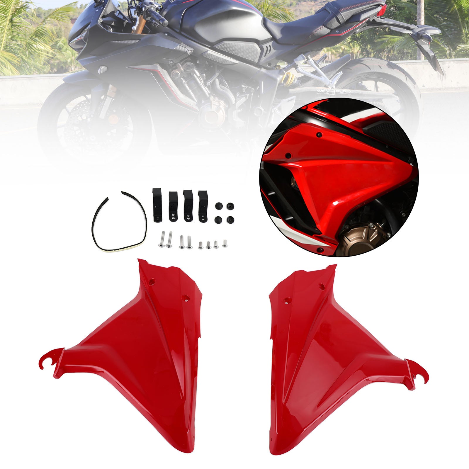 Paneles de cubierta de marco lateral, carenados embellecedores para Honda CBR650R 2019-2022 genérico