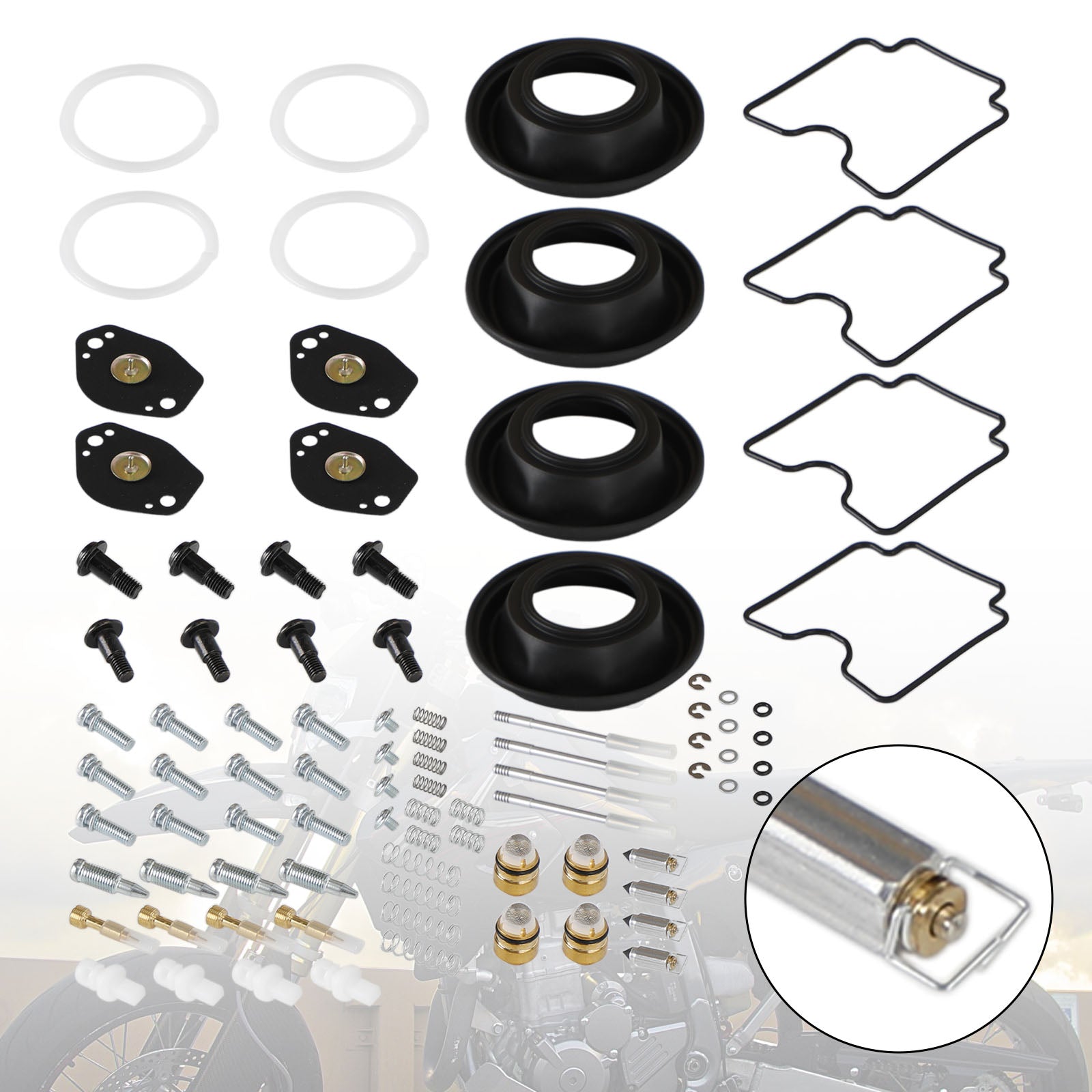 Kit de réparation de reconstruction de carburateur 4X, adapté à Suzuki DRZ400 DRZ400E DRZ400S DRZ400SM générique