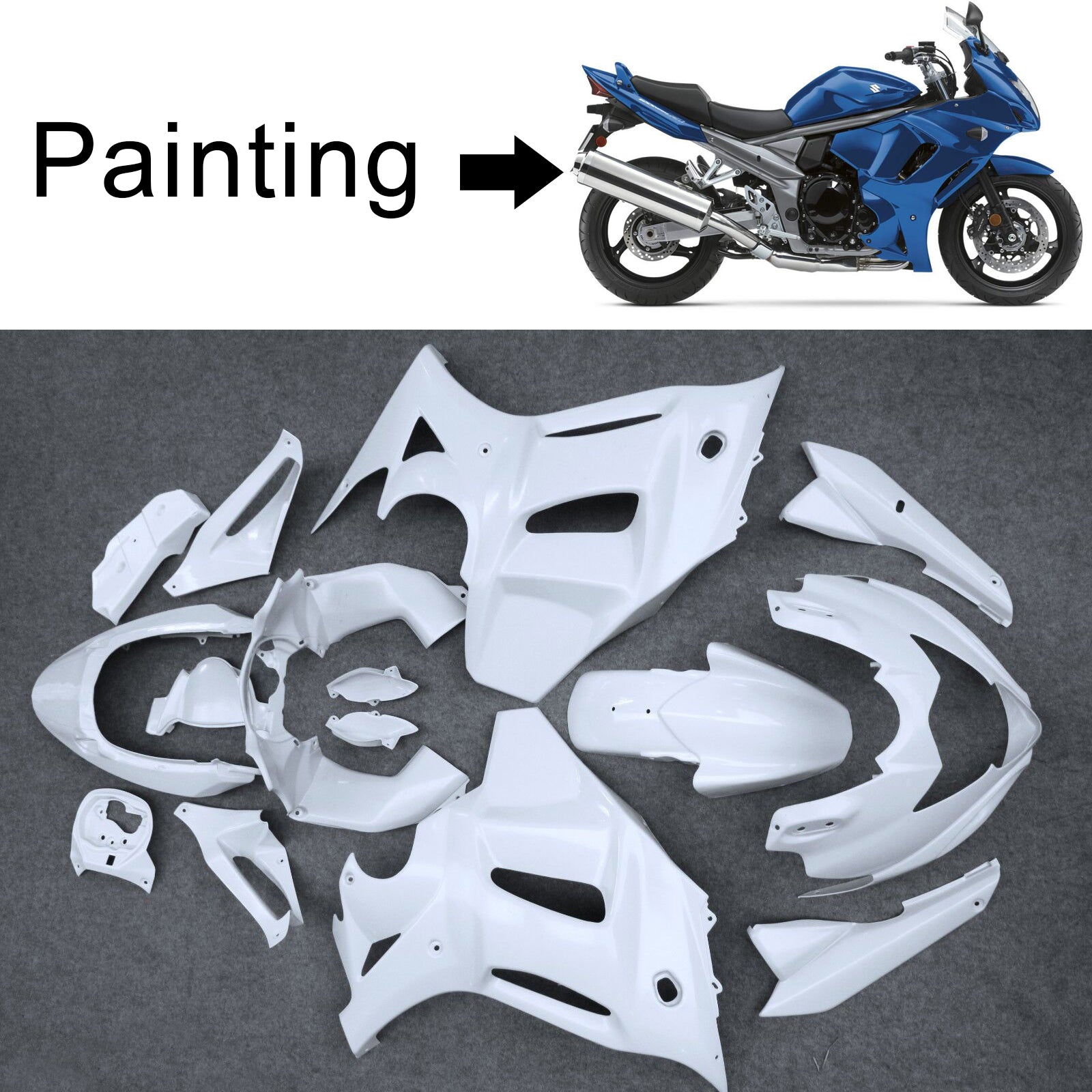 Amotopart 2012-2014 Suzuki GSX1250 FA Fairing Blue Kit